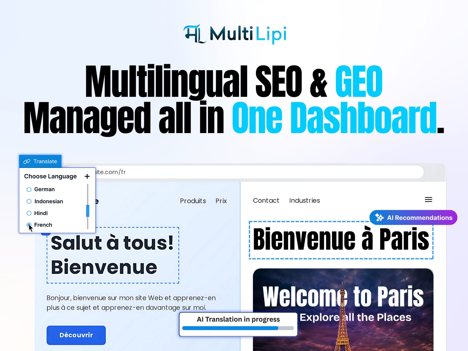MultiLipi: AI Translate & Rank