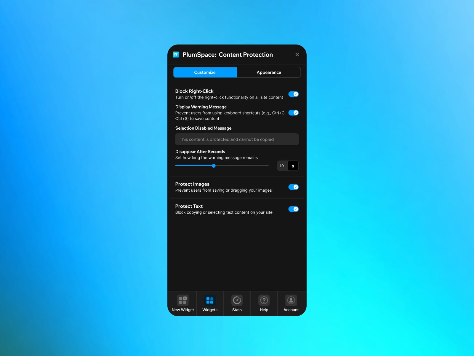 PlumSpace: Content Protection