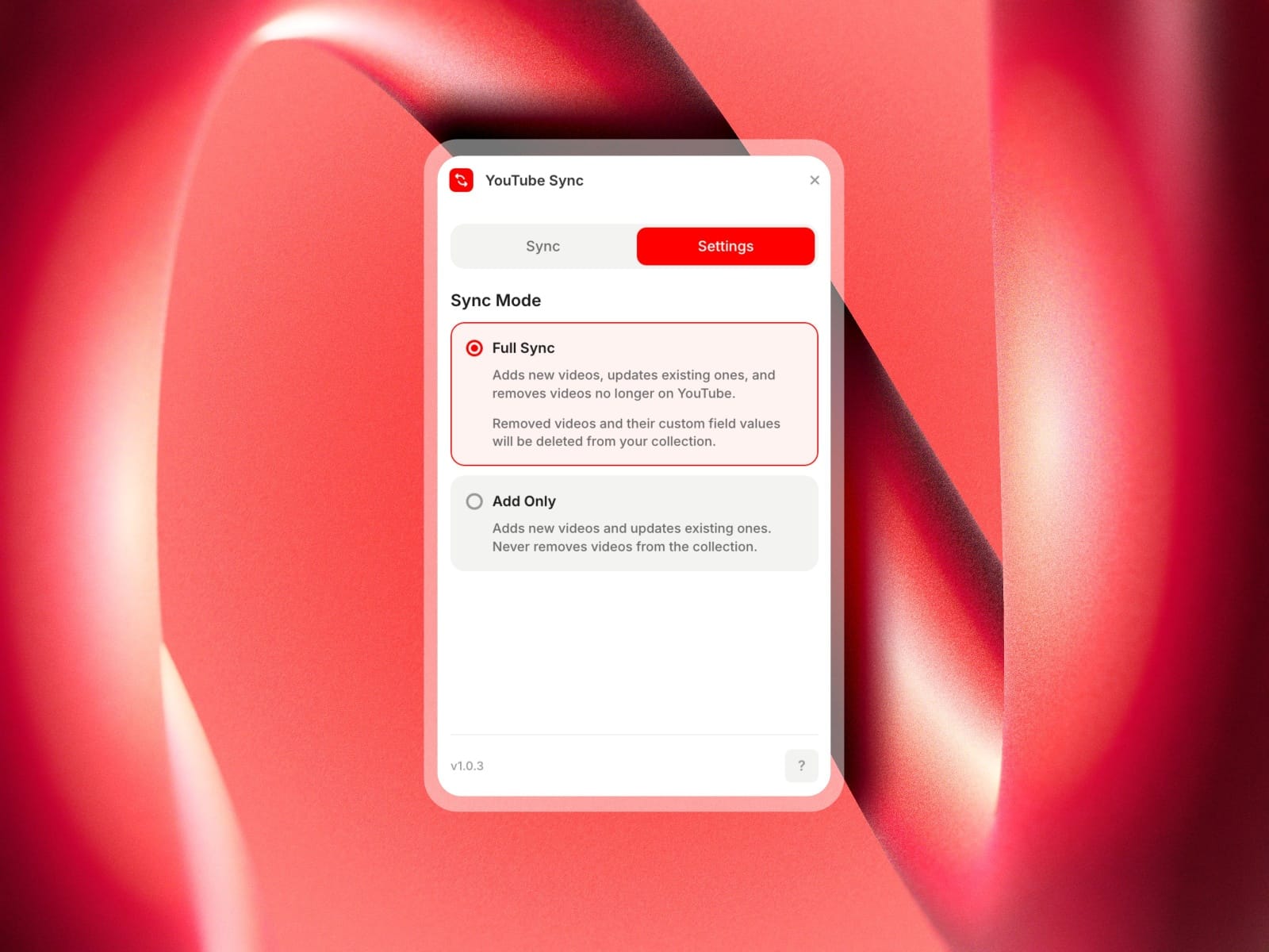 YouTube Sync