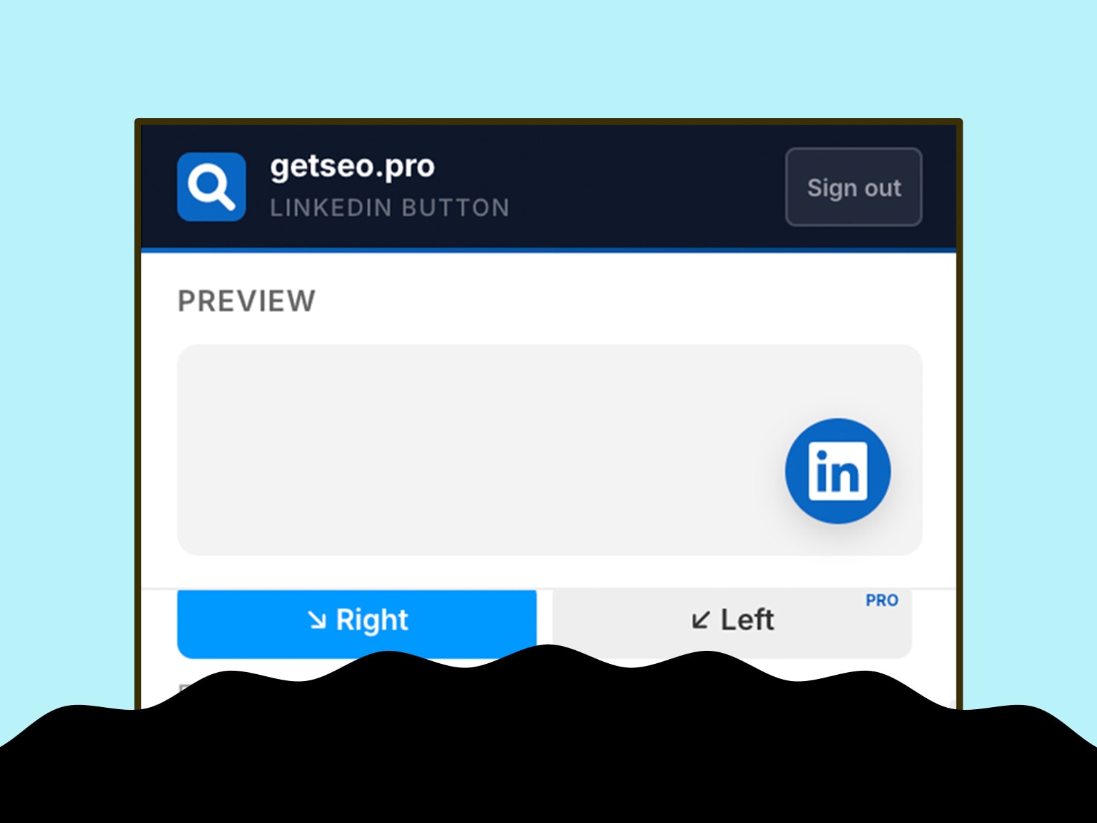 LinkedIn Button by getseo.pro