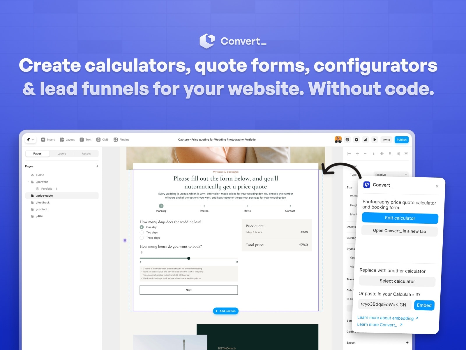 Convert: Custom Calculators