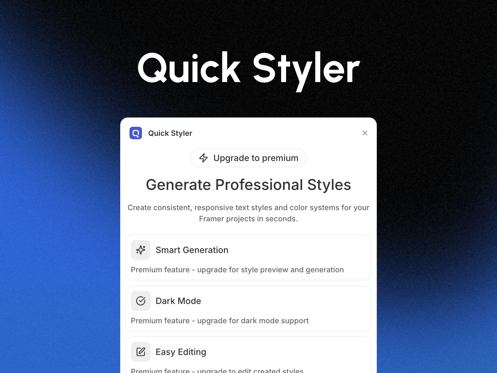 Quick Styler