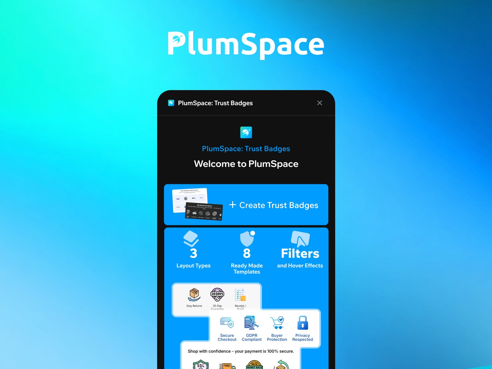 PlumSpace: Trust Badges