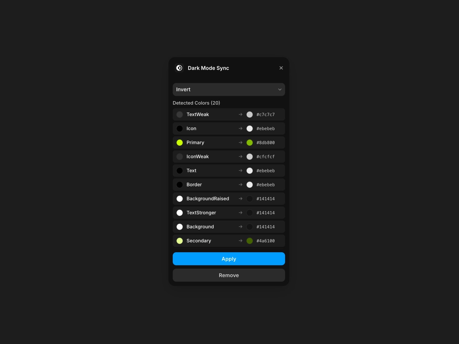 Dark Mode Sync