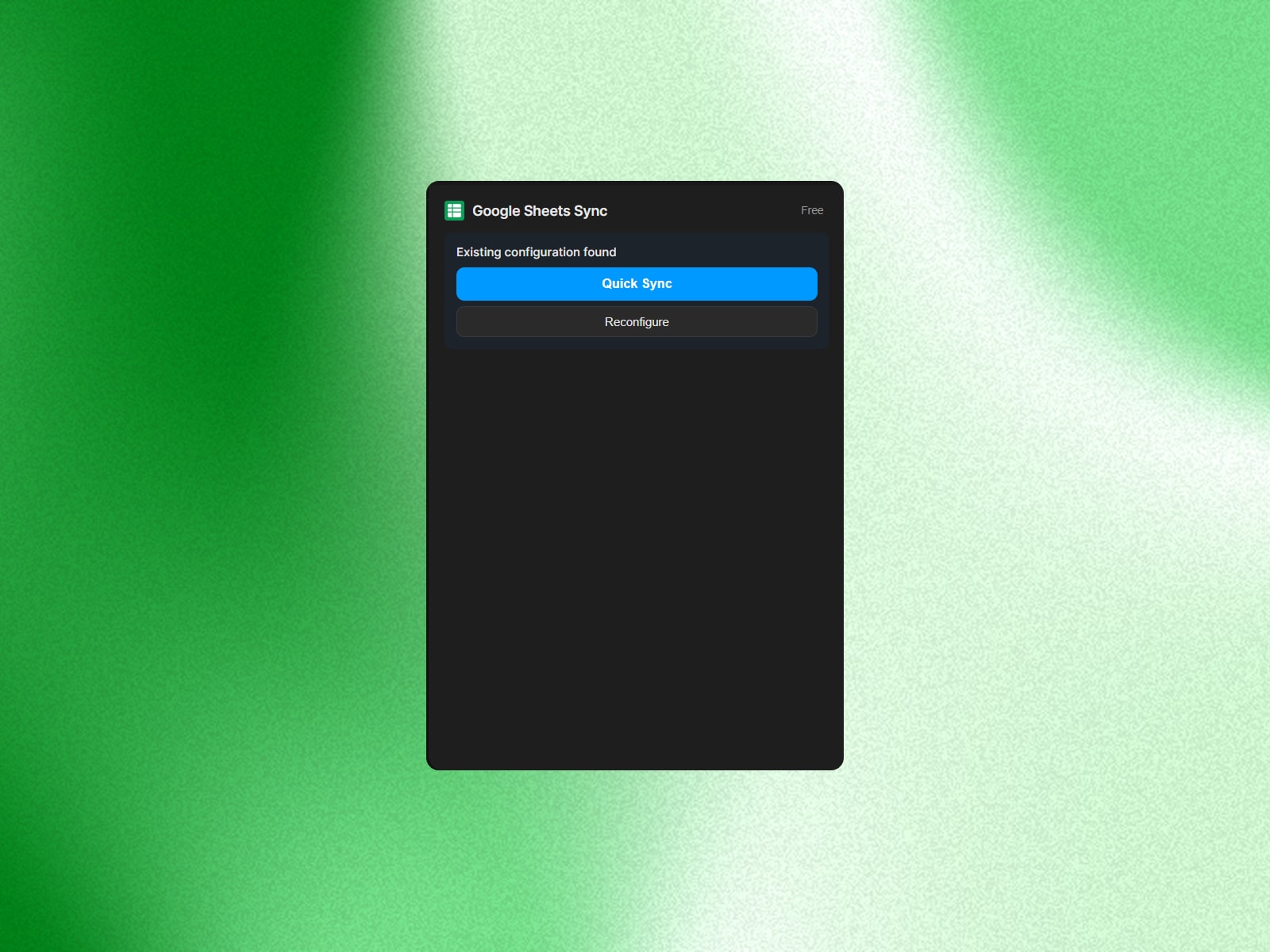 Google Sheets Sync