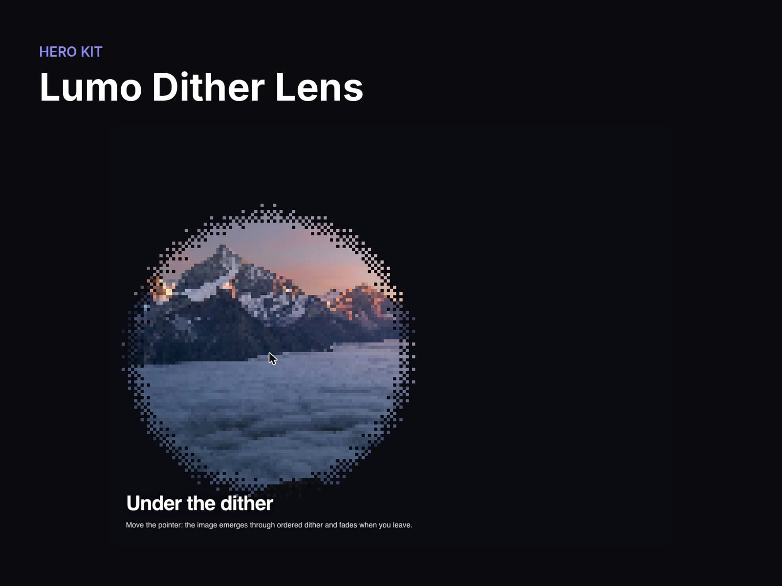 Lumo Dither Lens