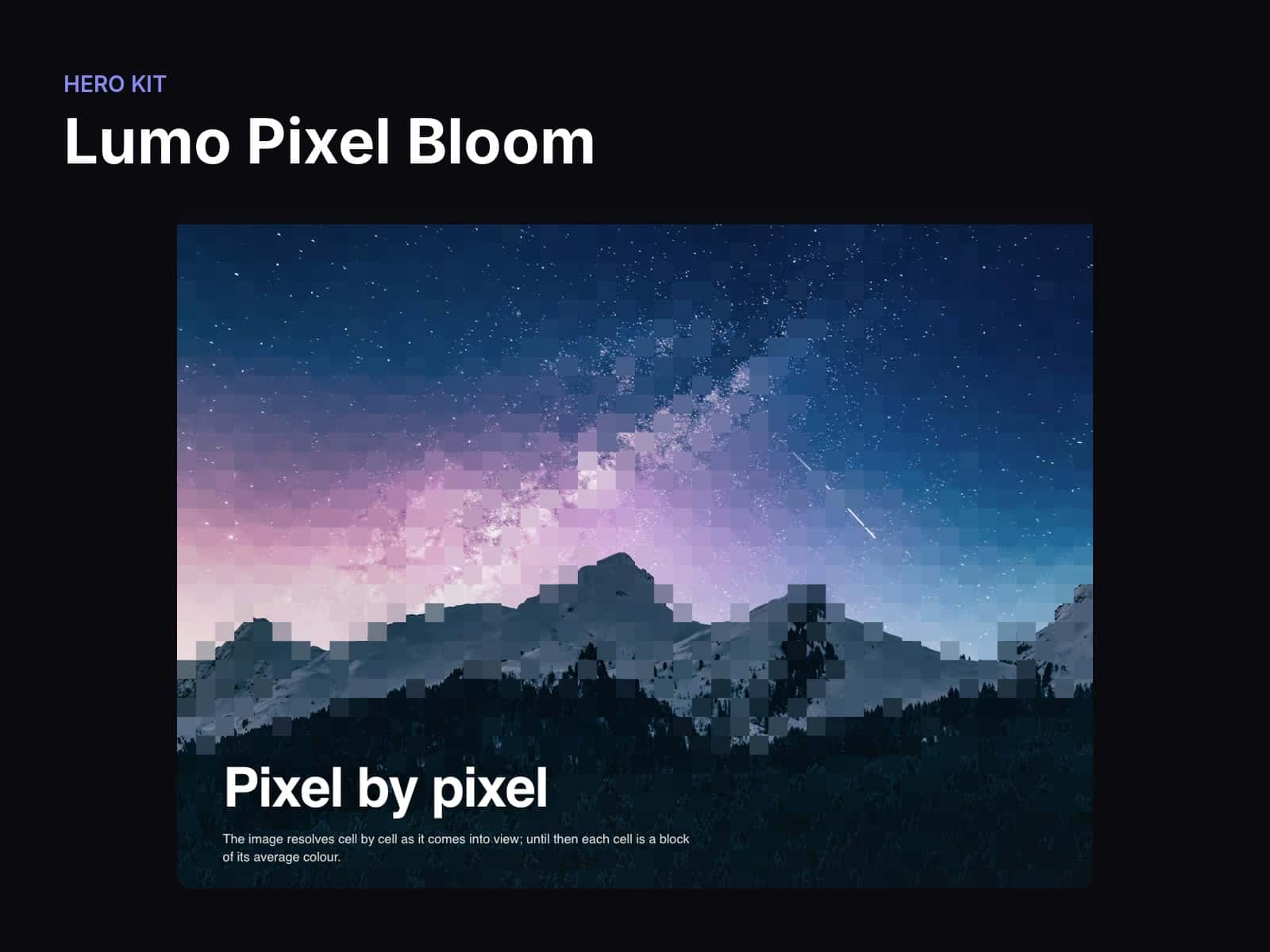 Lumo Pixel Bloom