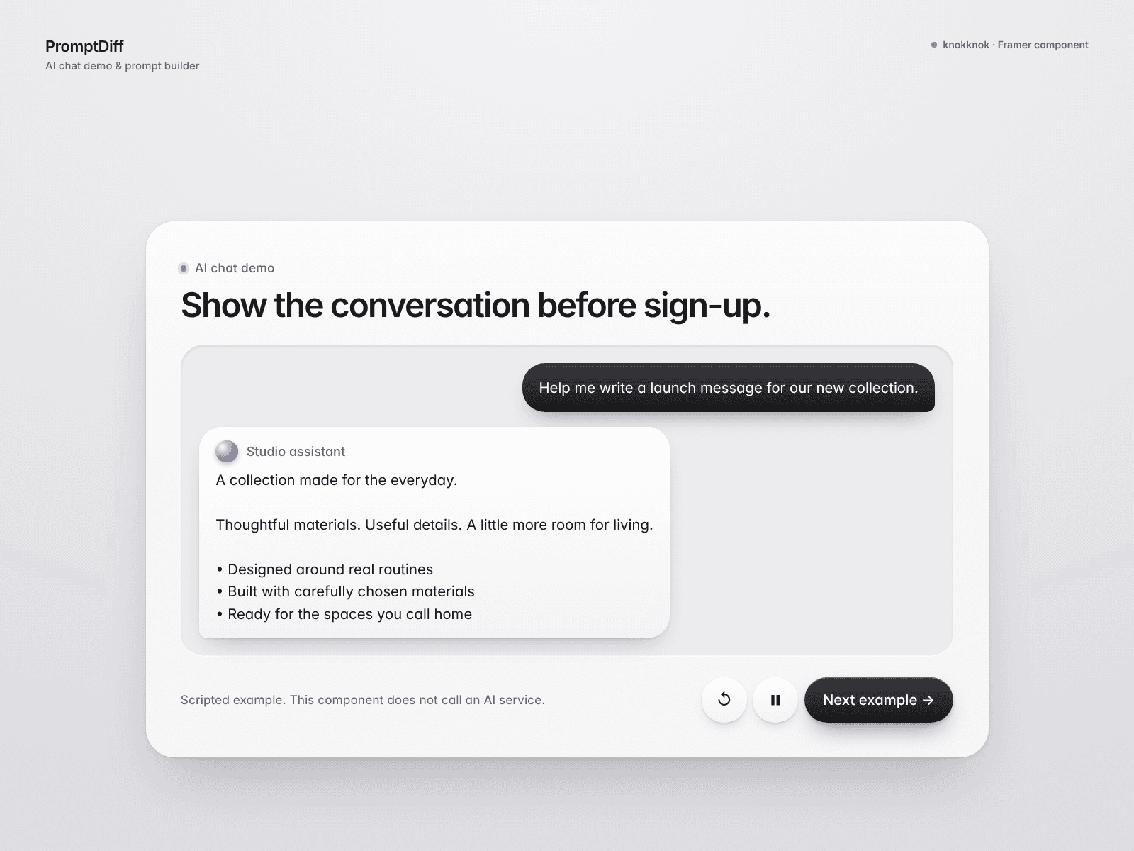 AI Chat Demo & Promp