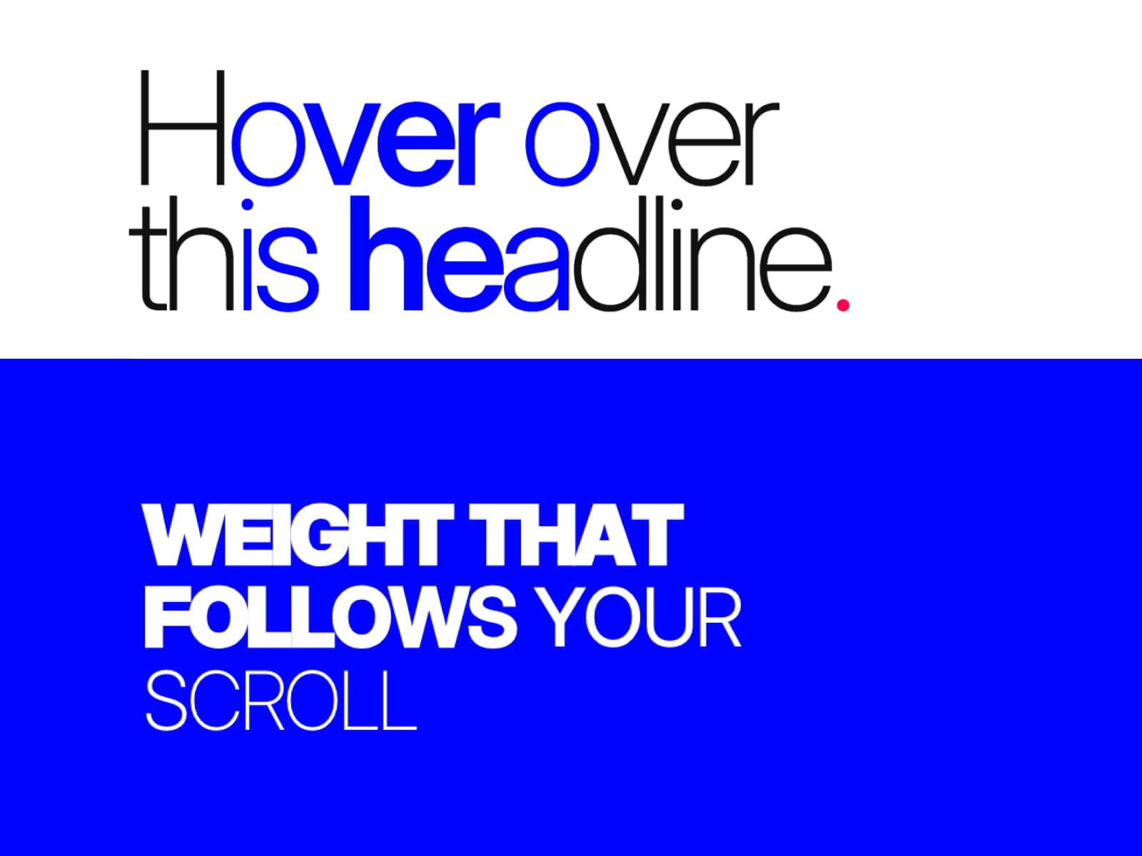 Font Weight Hover