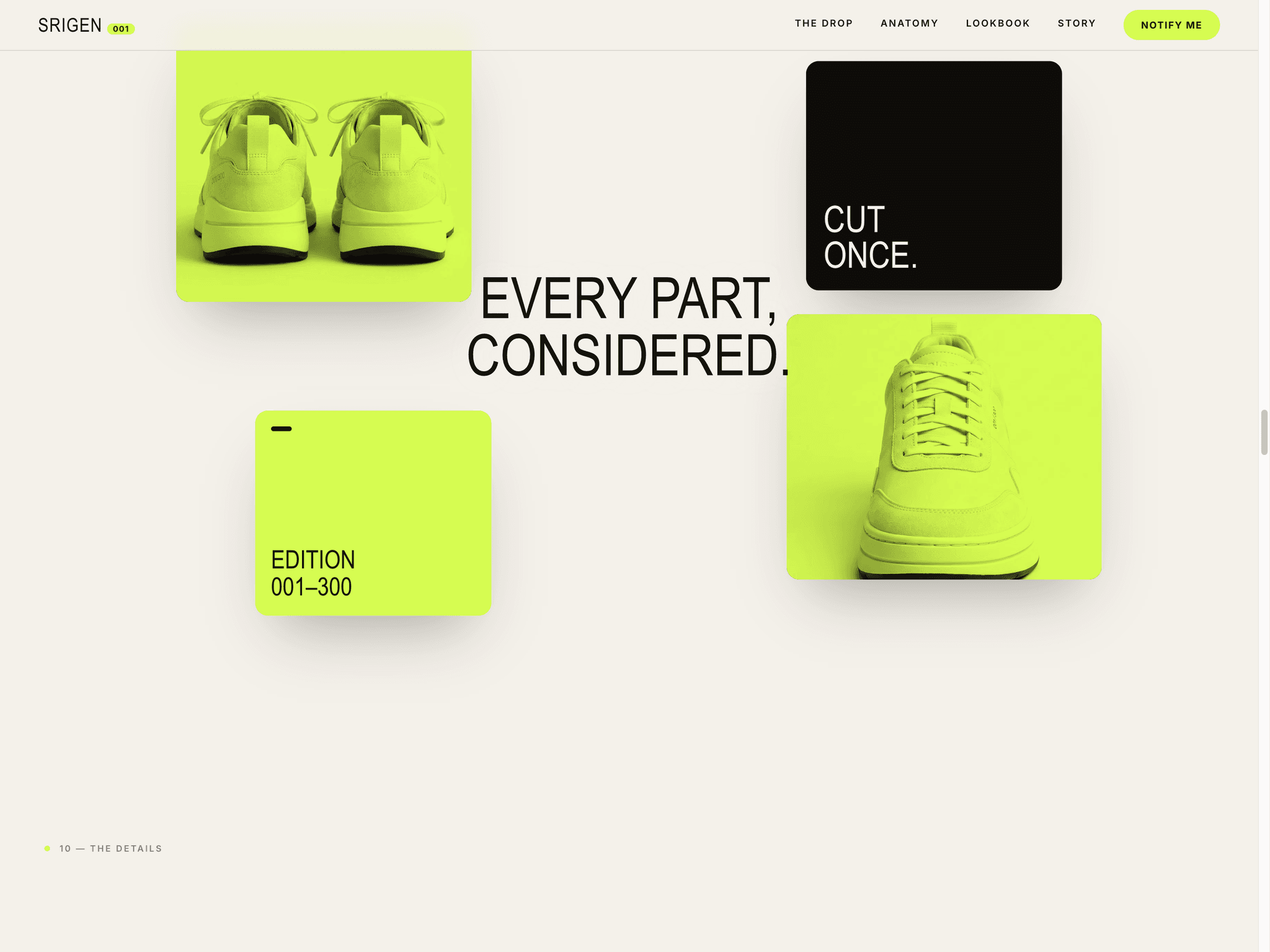 SRIGEN Shoe Release