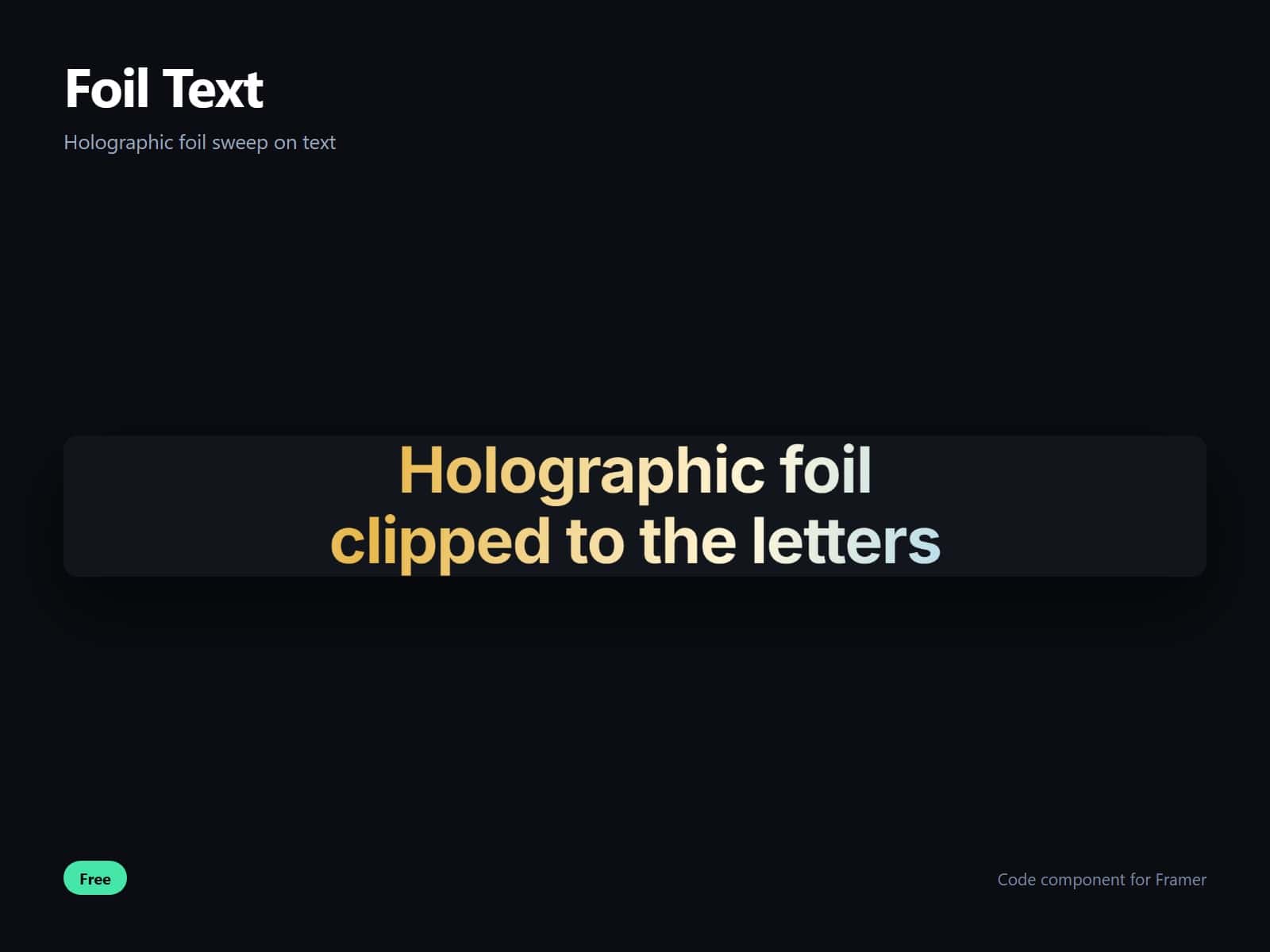 Foil Text