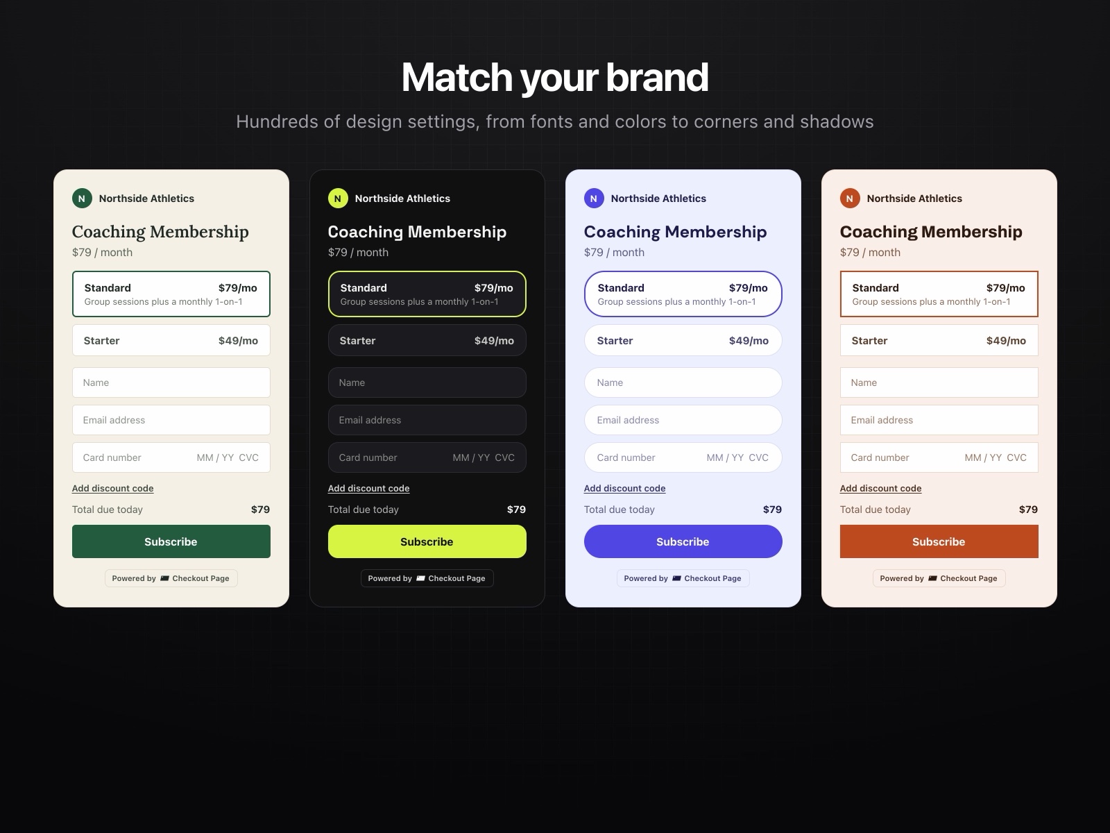 Checkout Page
