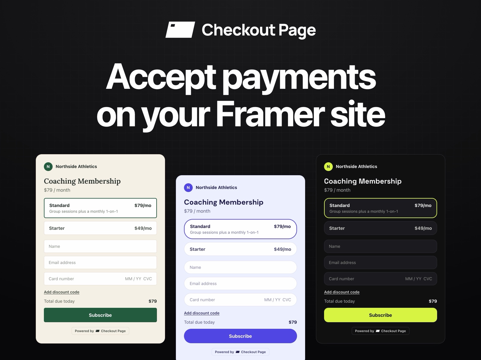 Checkout Page