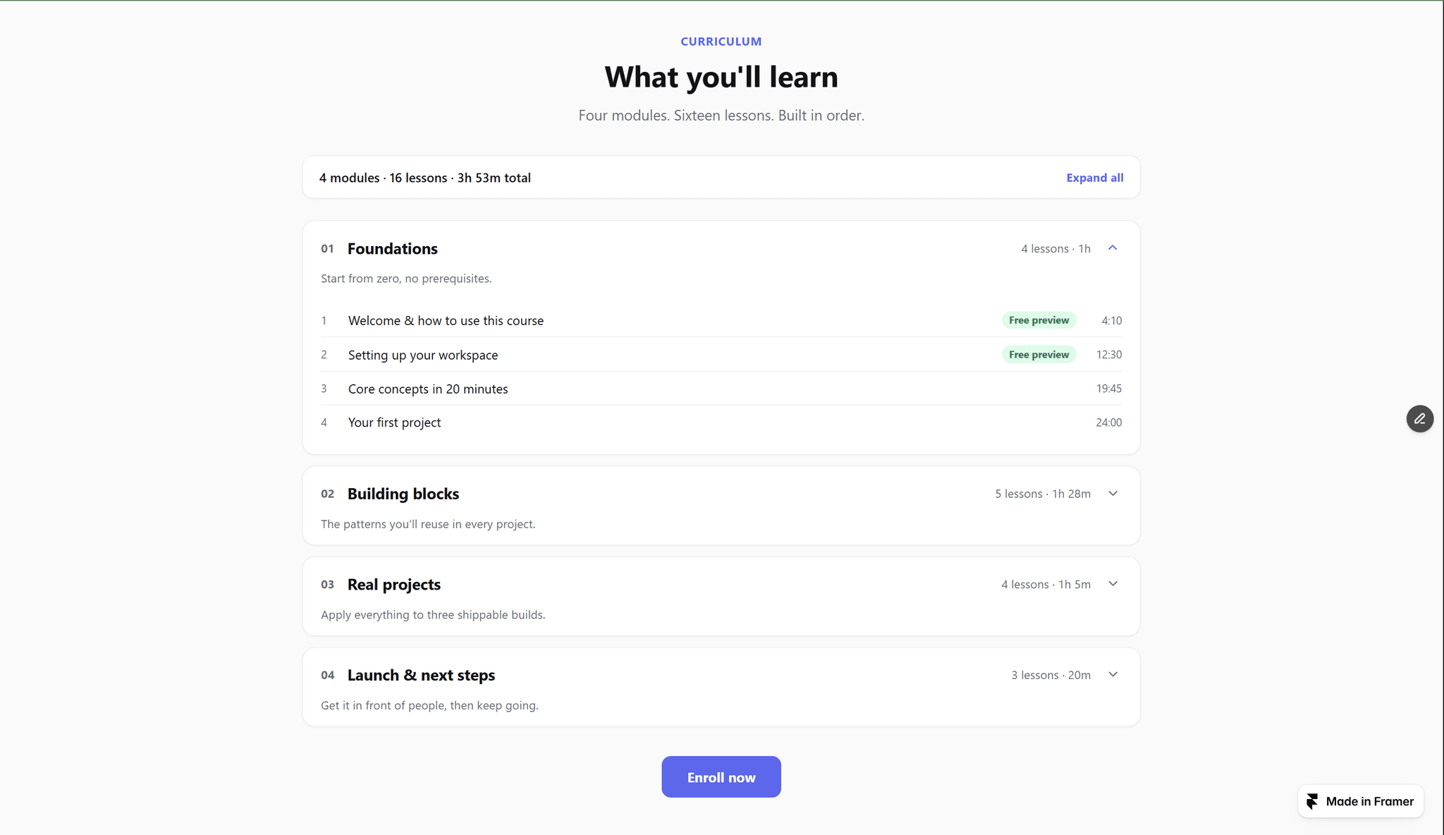 Course Curriculum