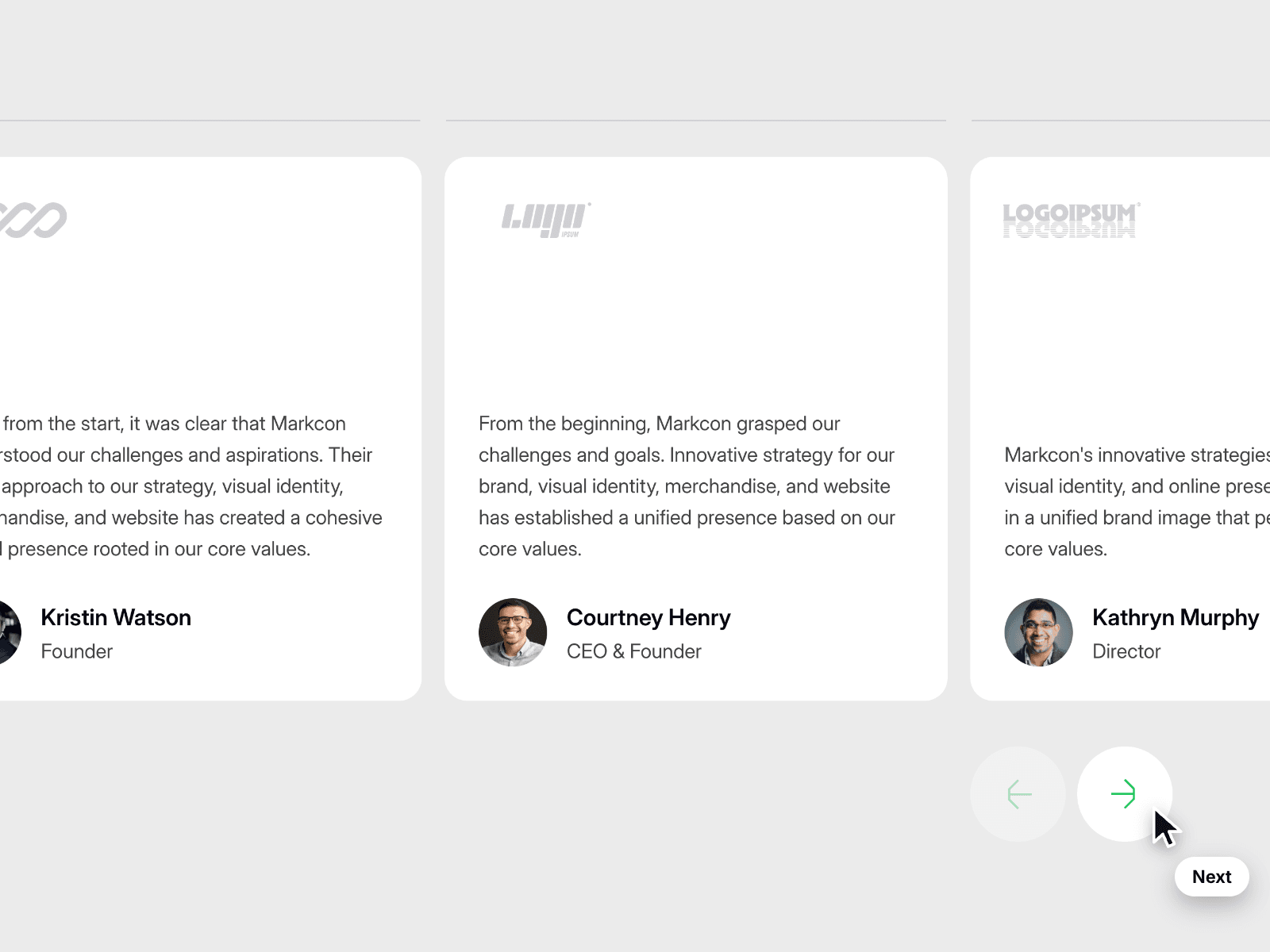 Review Card Slider