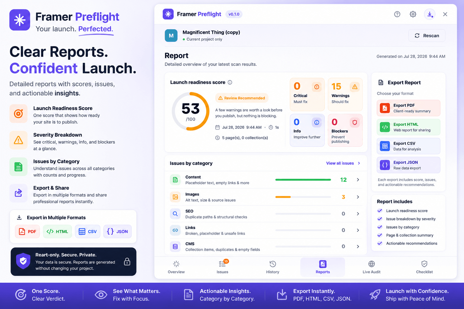 Framer Preflight