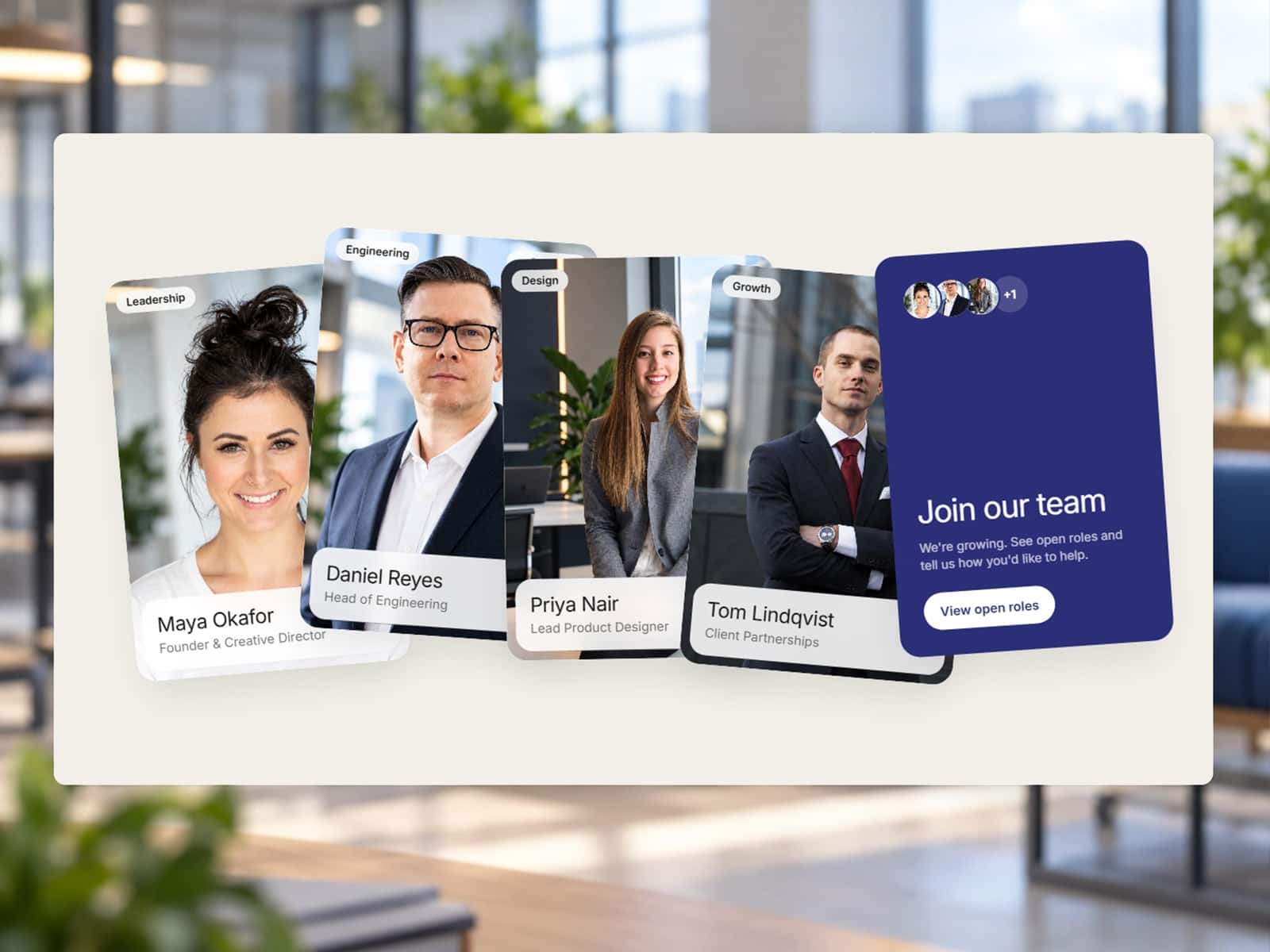 Team Stack Cards