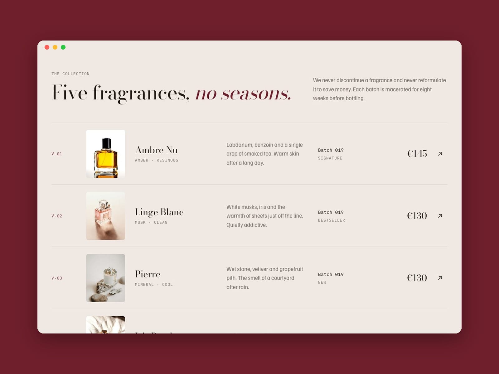 Perfume Brand Site