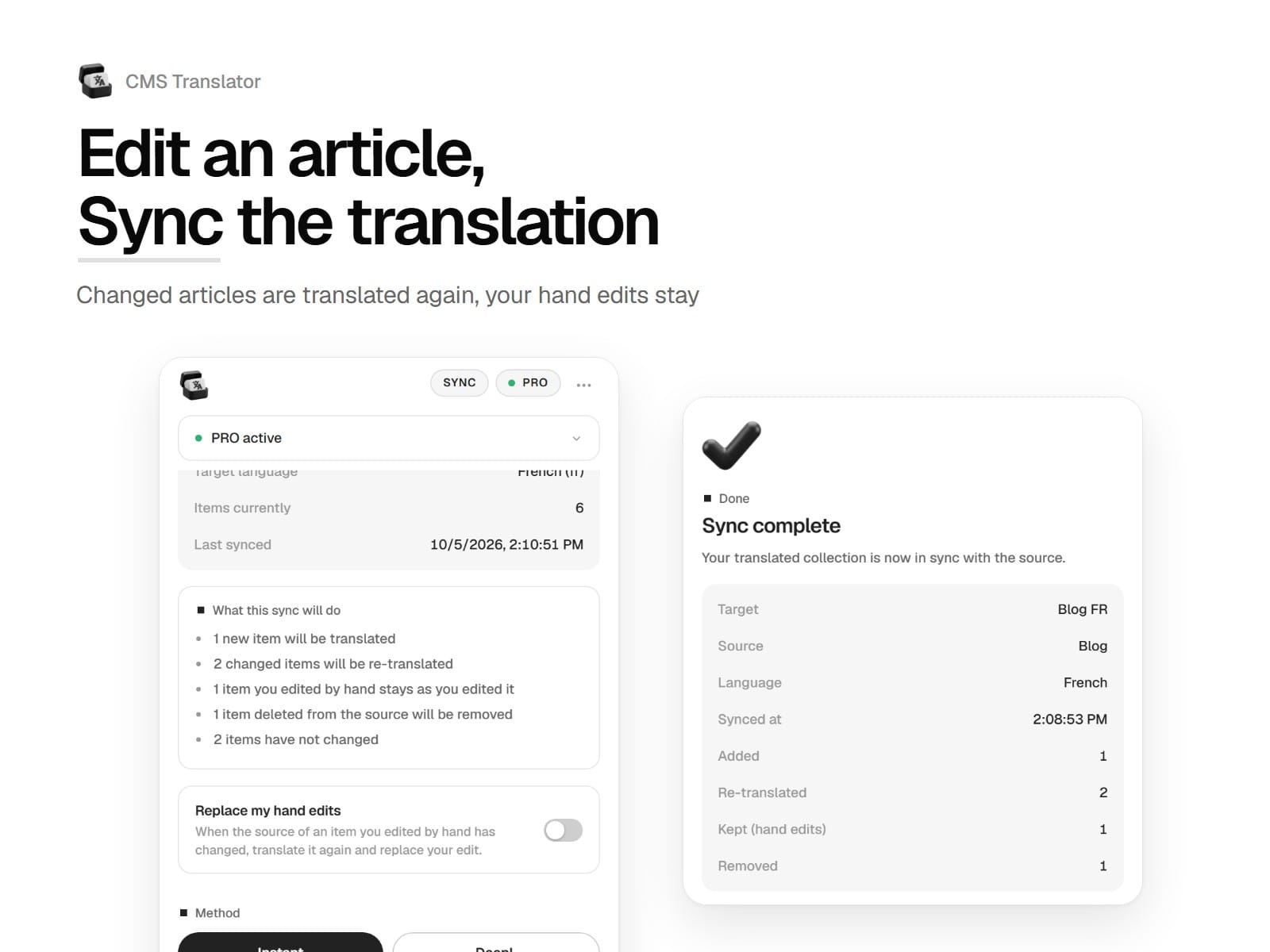 CMS Translator