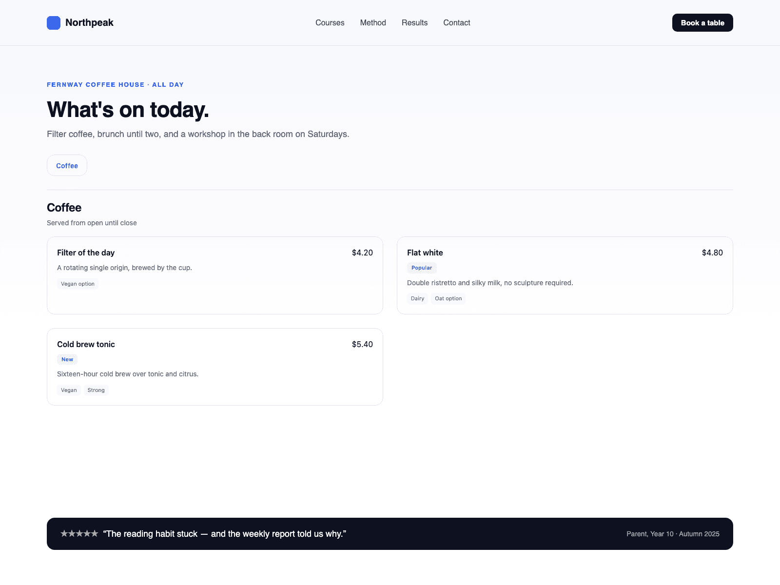 Aisol Menu Board