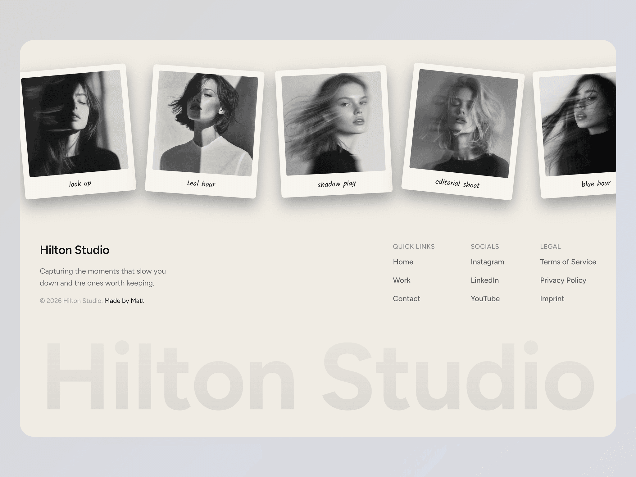 Polaroid Footer