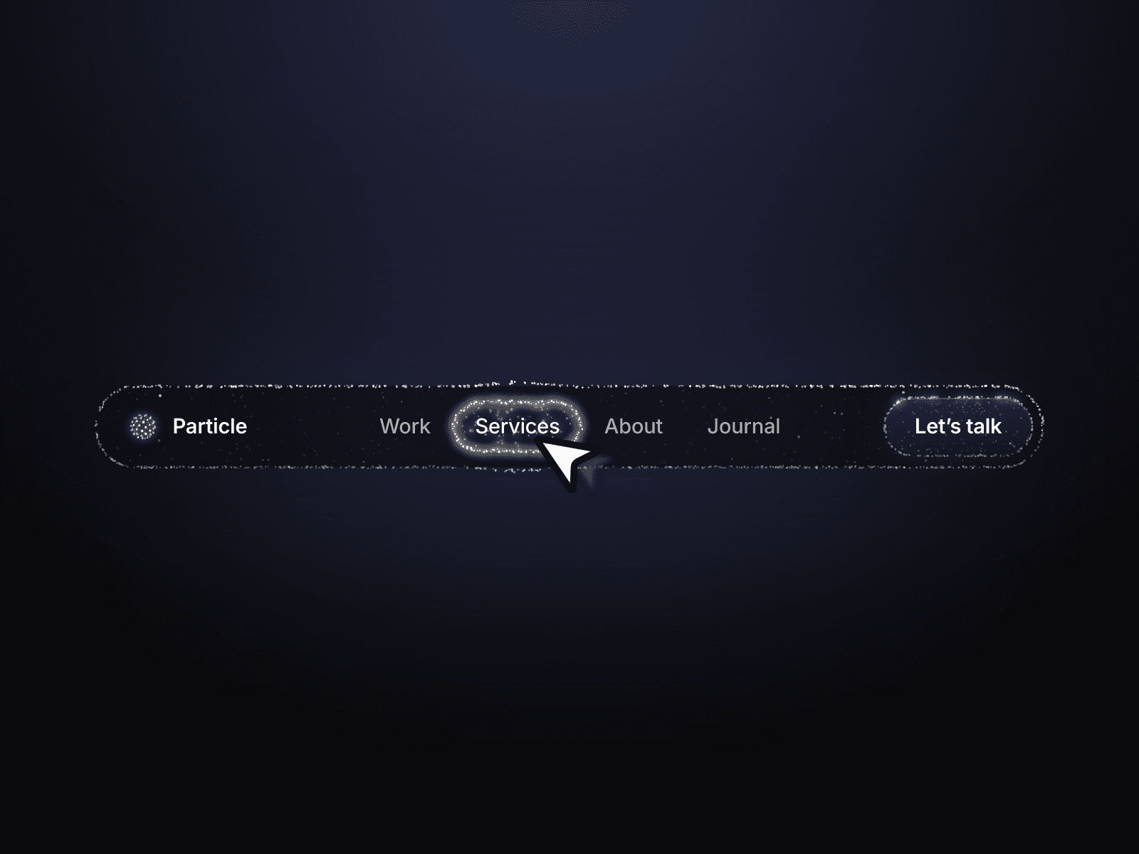 Particle Navbar