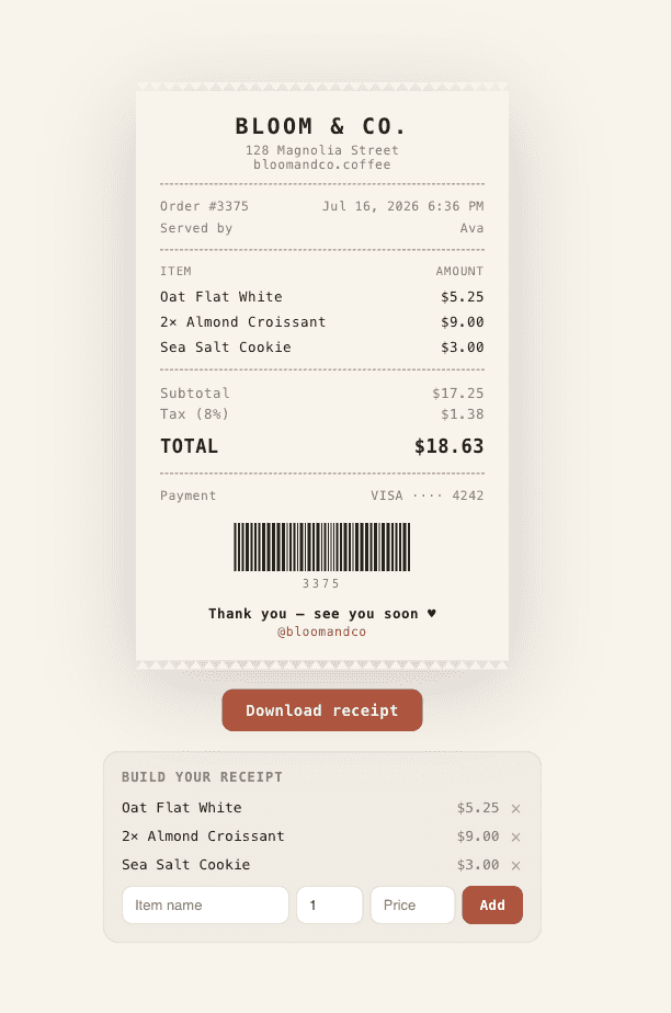 Receiptgenerator