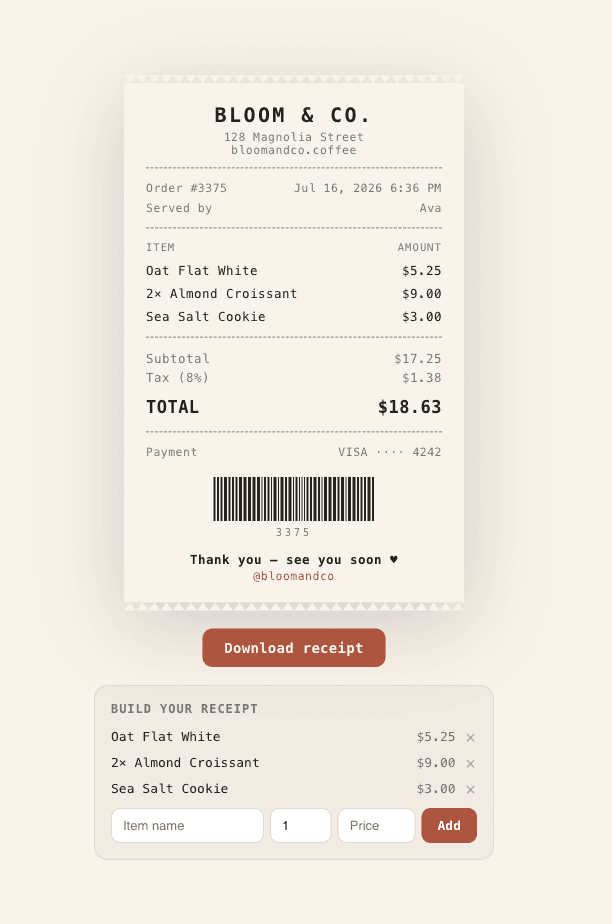 Receiptgenerator