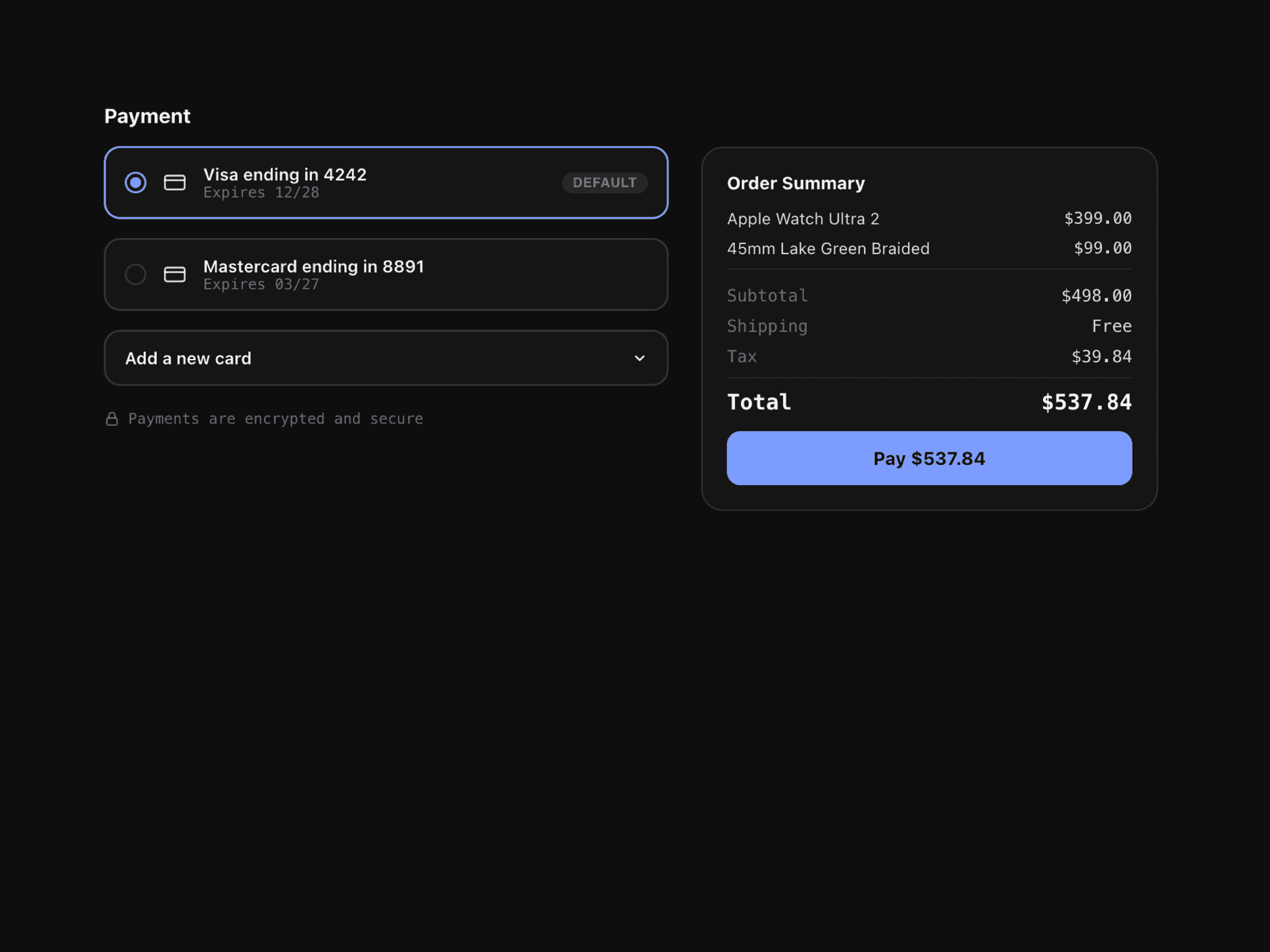 Checkout Pages