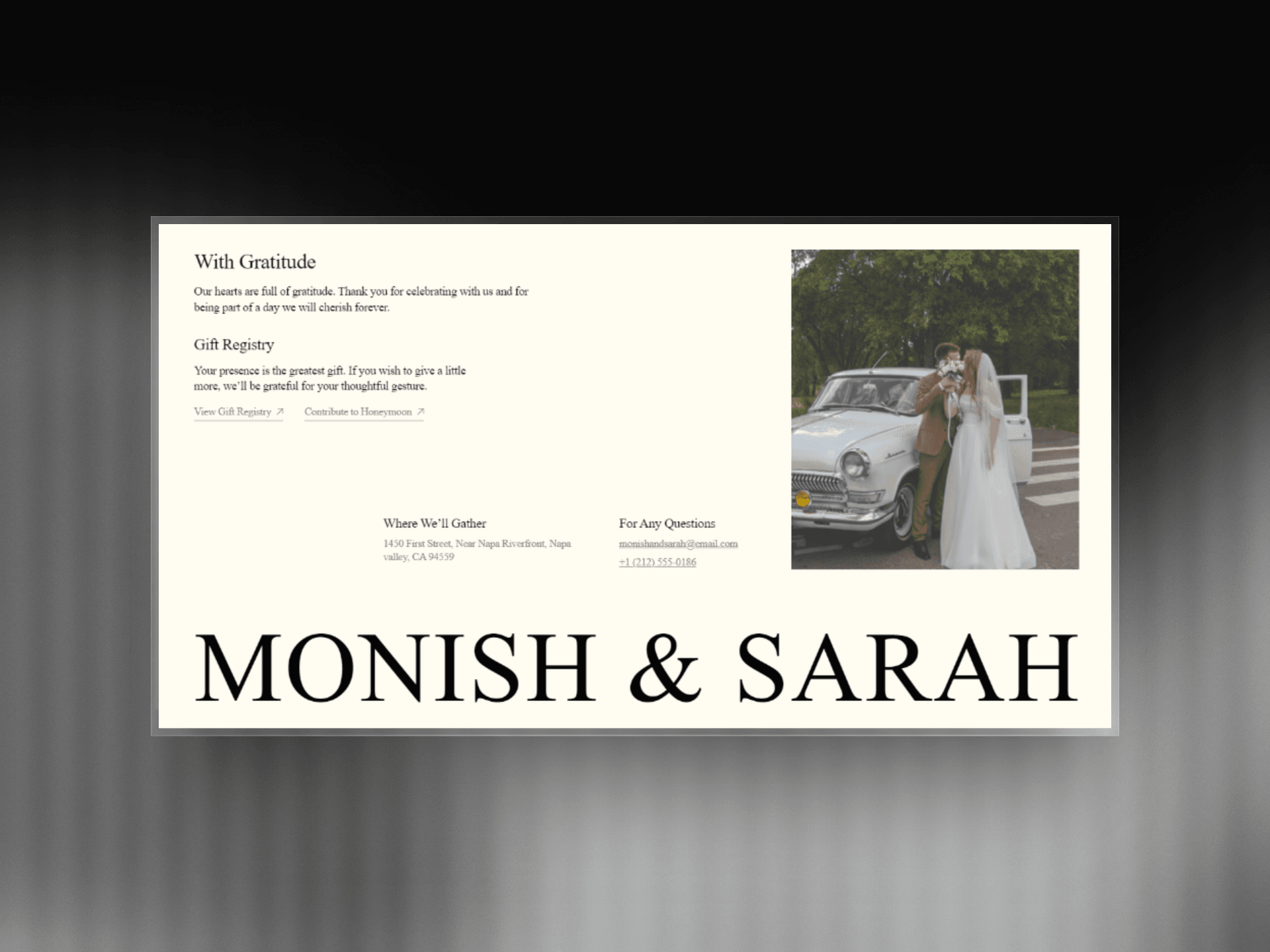 Monish & Sarah