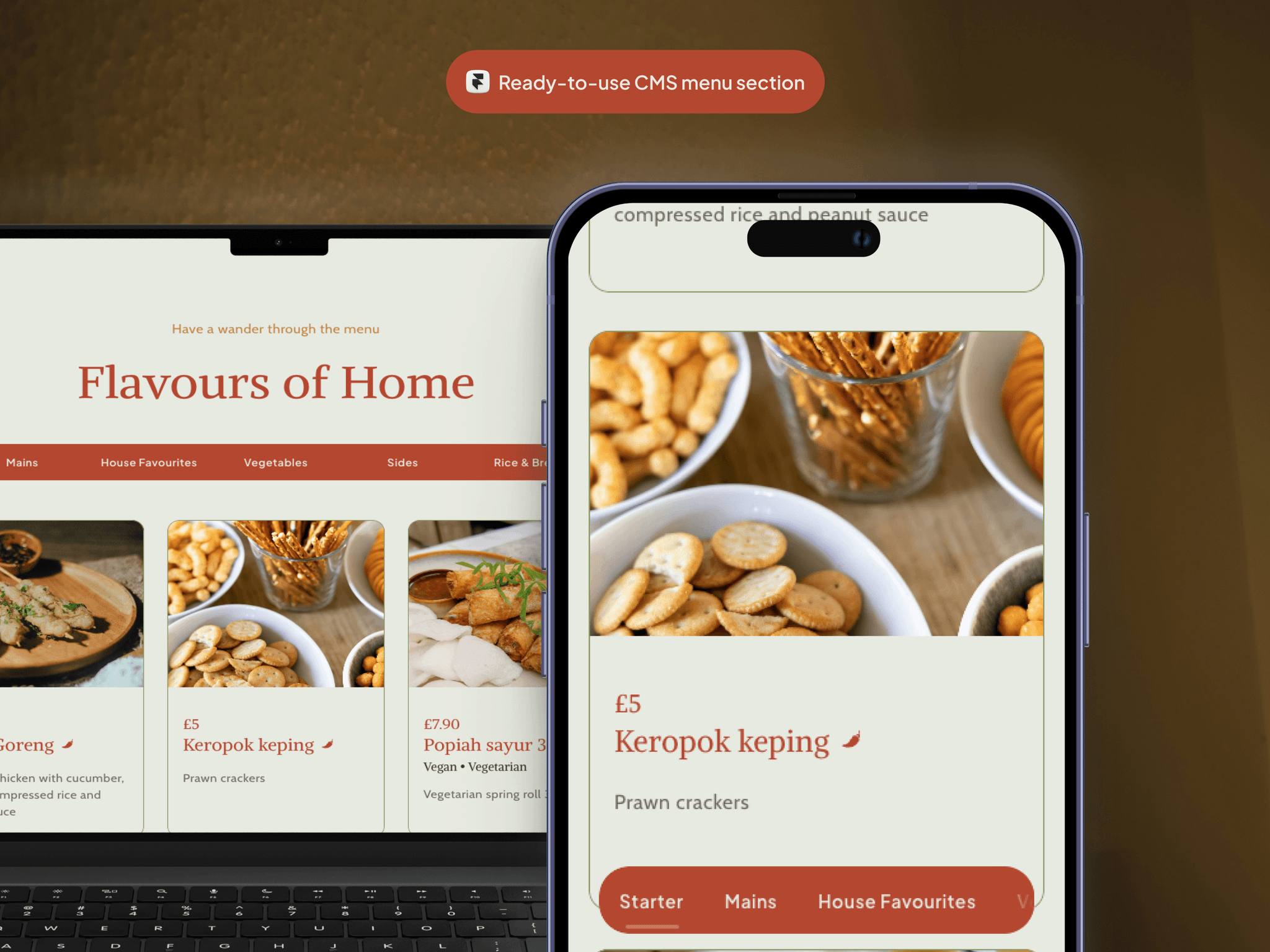 Savour Food Menu