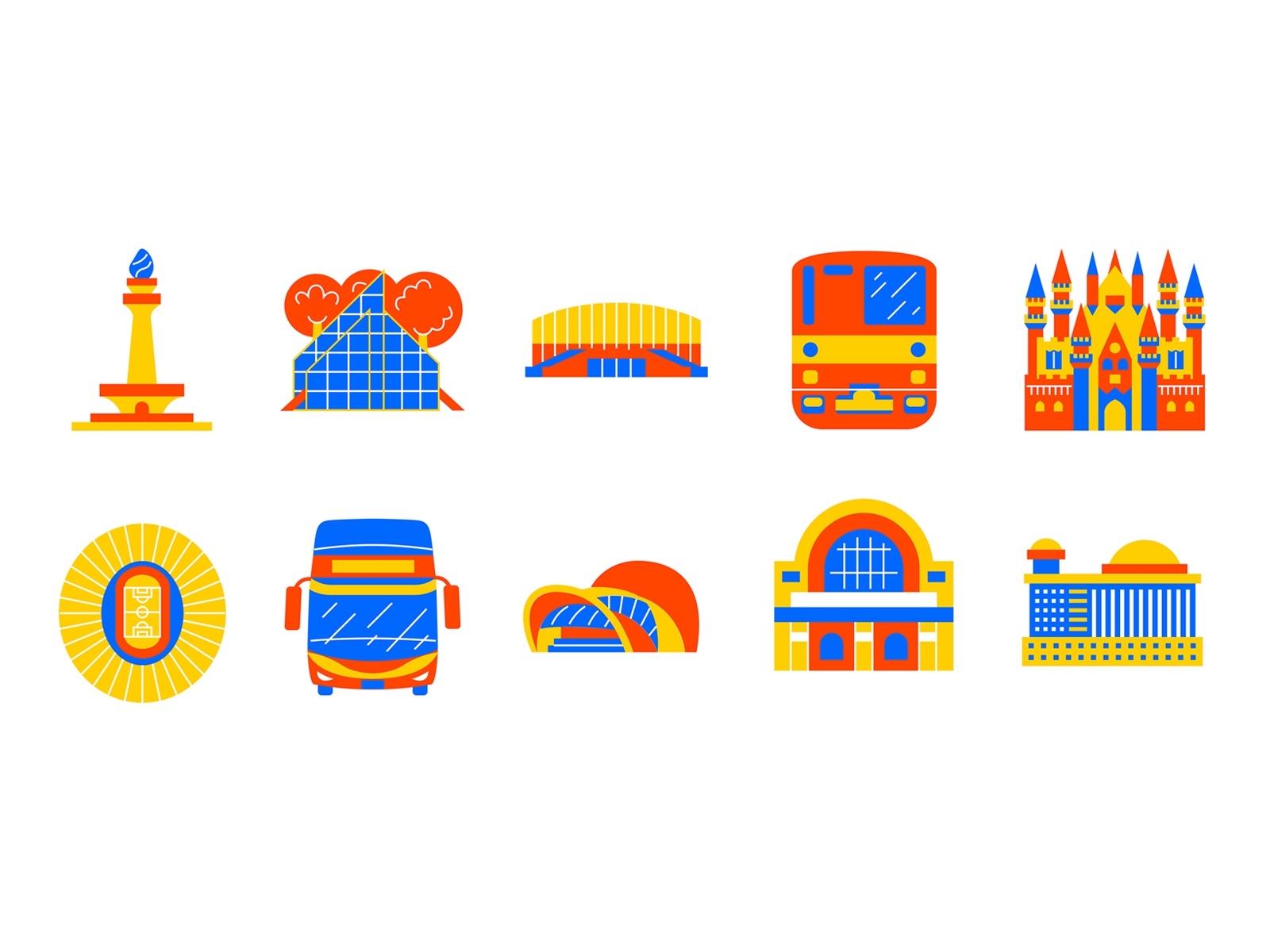 Jakarta Flat Icon