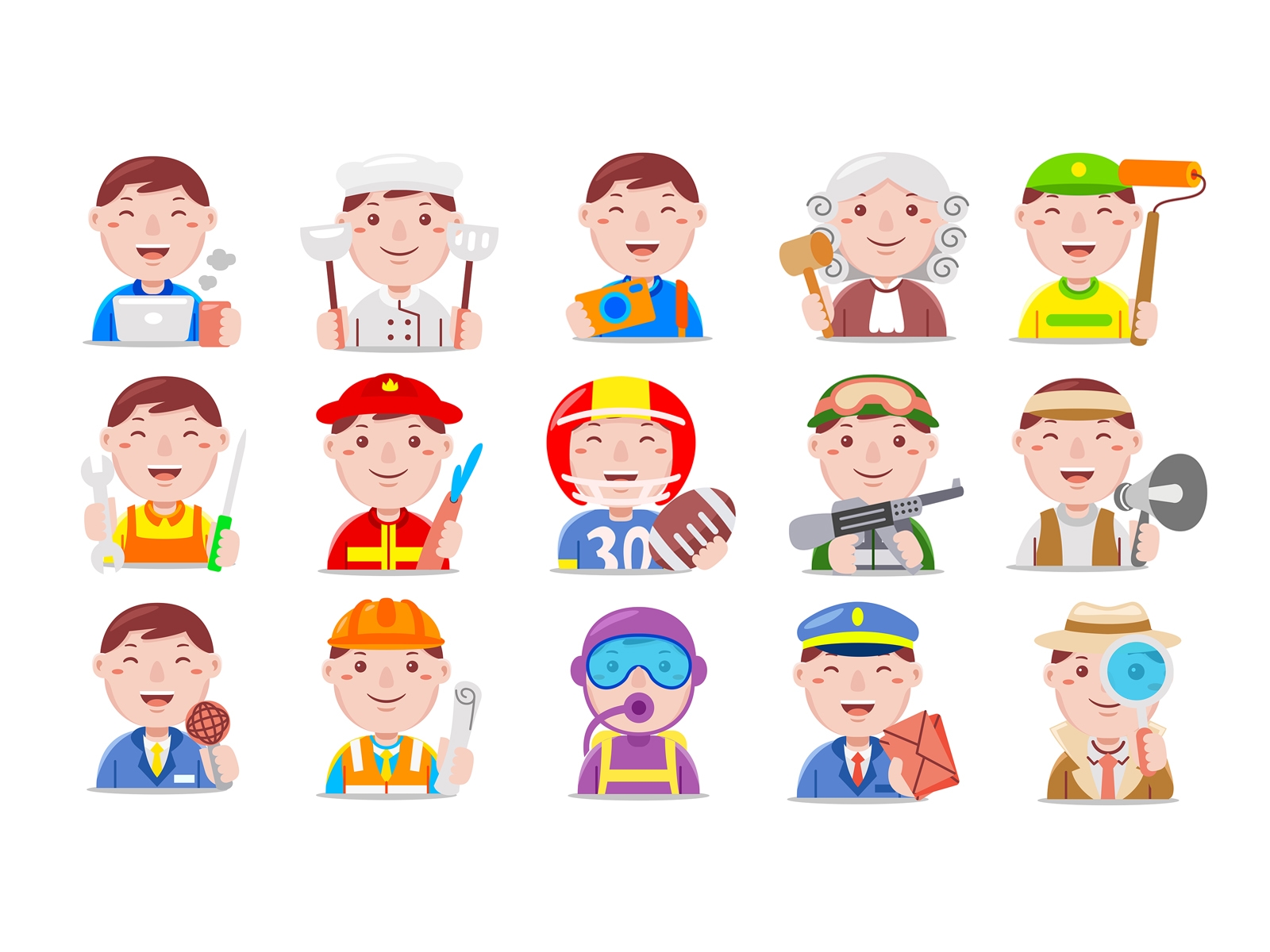 Man Worker Flat Icon