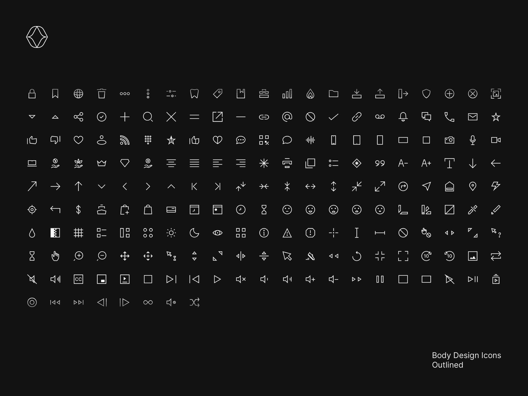 Body Outlined Icons