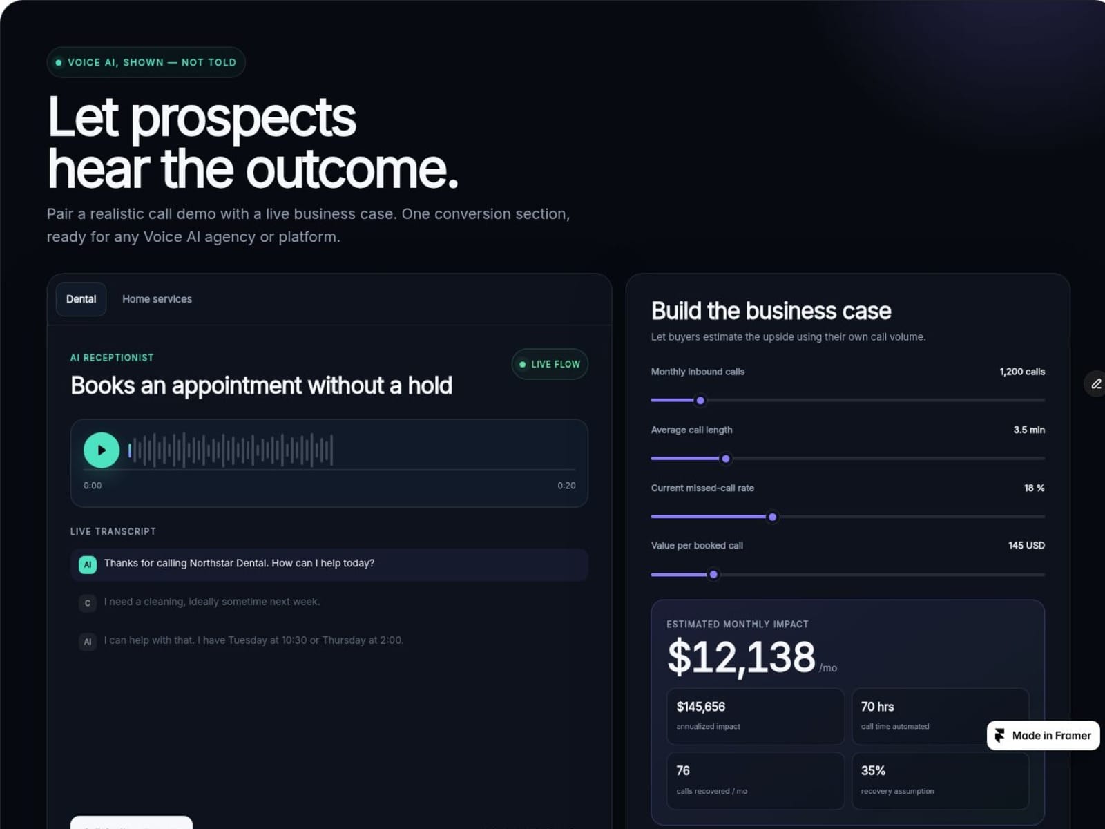 Voice Demo + ROI