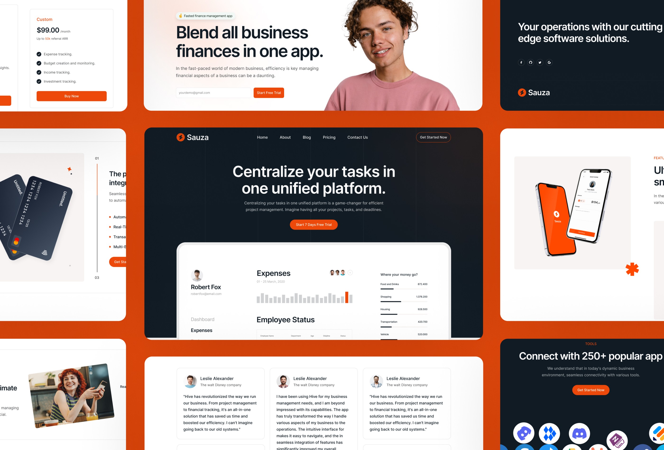 Screenshot 4 for Sauza, a Framer Marketplace template by Mezario.