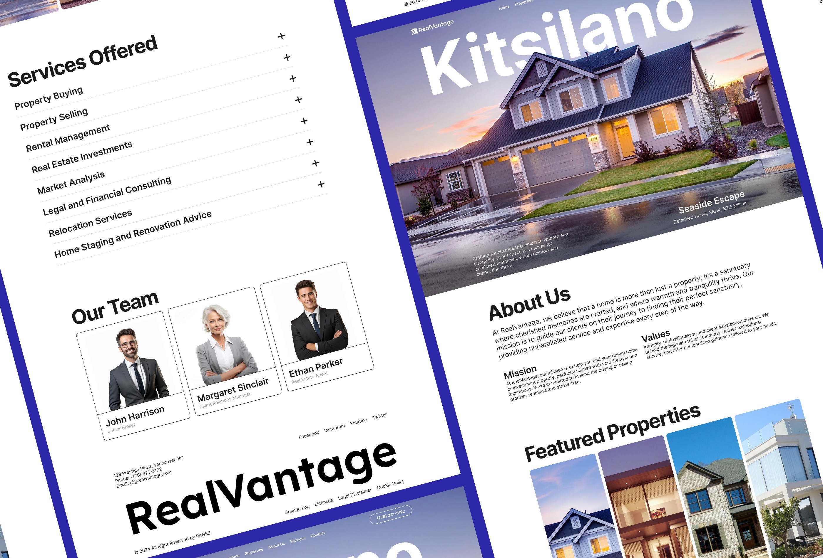 Thumbnail 2 for RealVantage, a Framer Marketplace template by Tomatode.