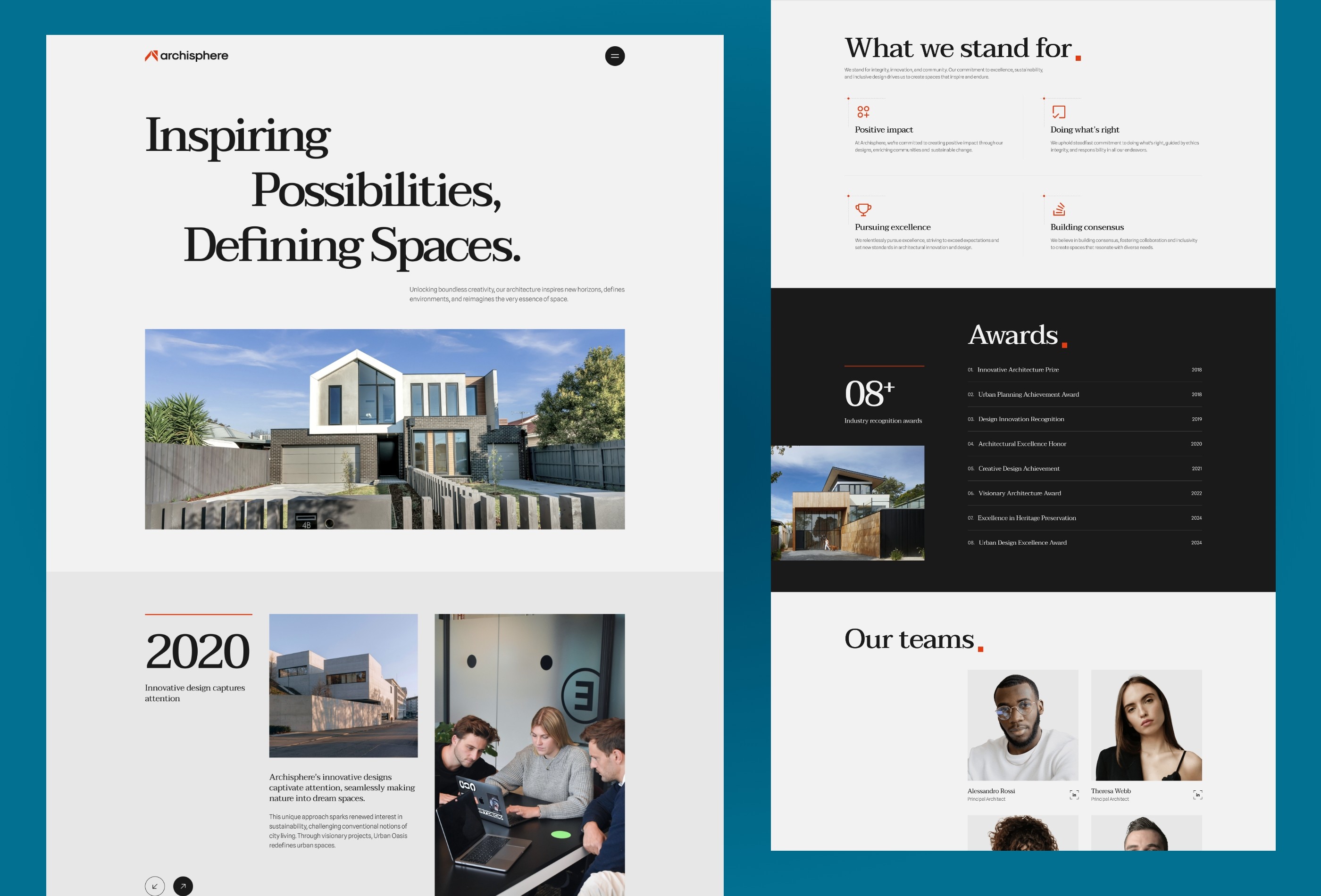 Screenshot 2 for Archisphere, a Framer Marketplace template by Goodspeed.