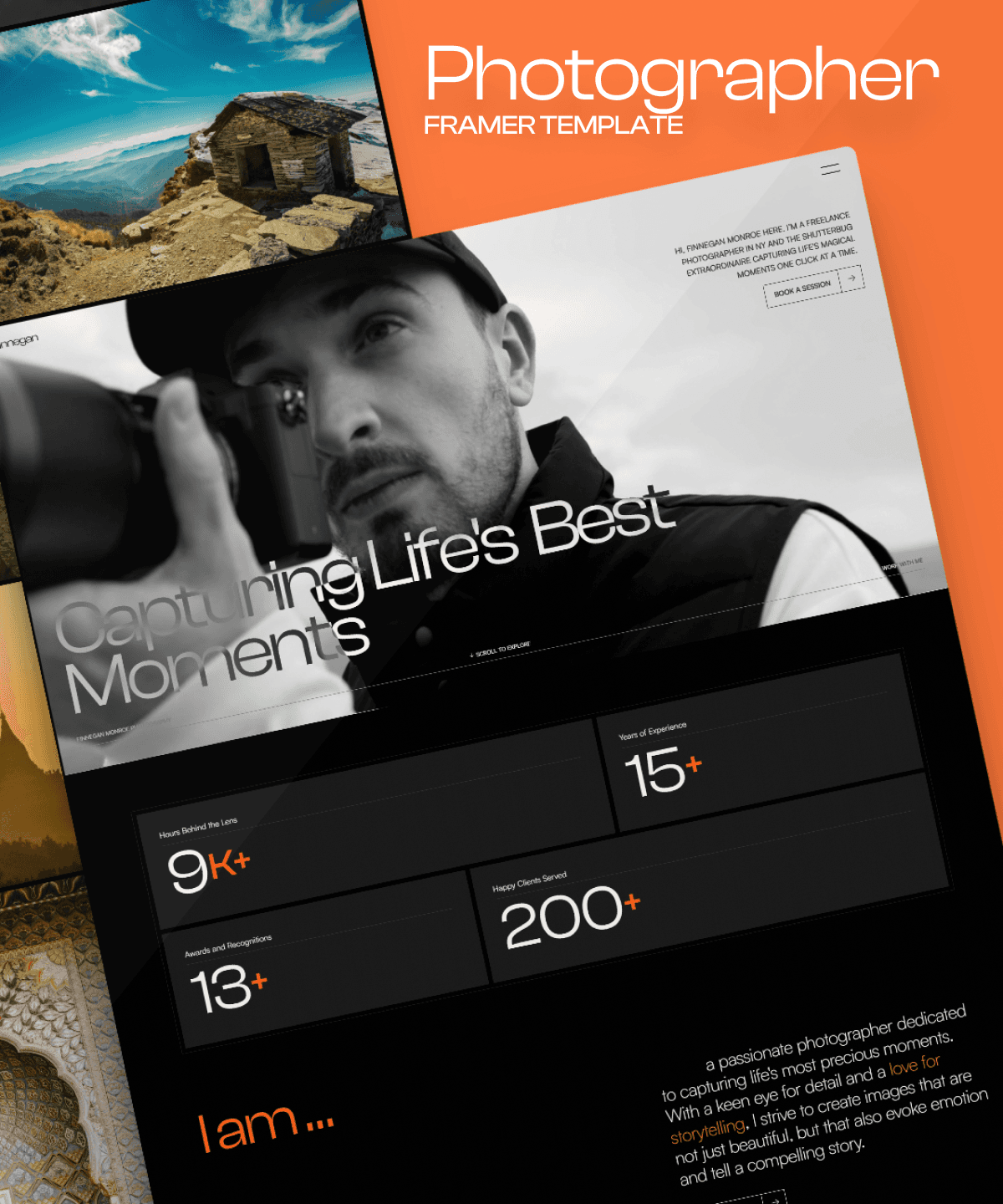 Screenshot 1 for Photolab, a Framer Marketplace template by Real Mehedi.