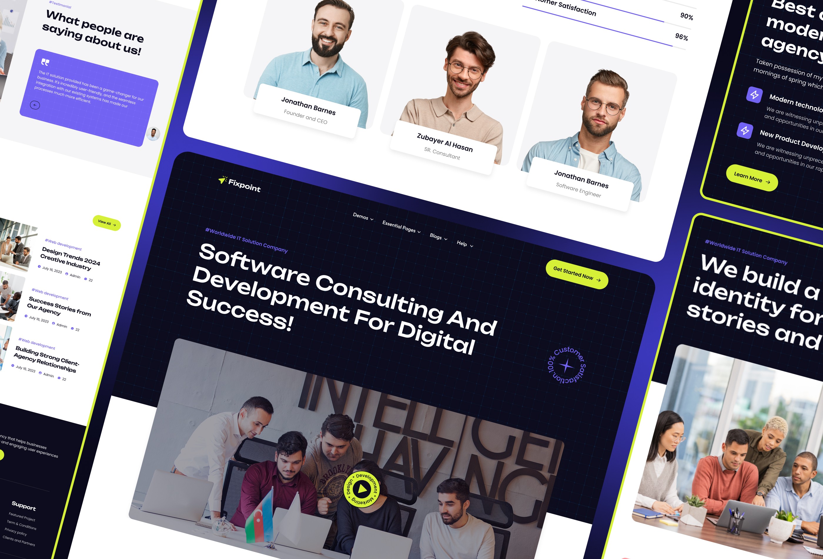 Screenshot 4 for Fixpoint, a Framer Marketplace template by Mezario.