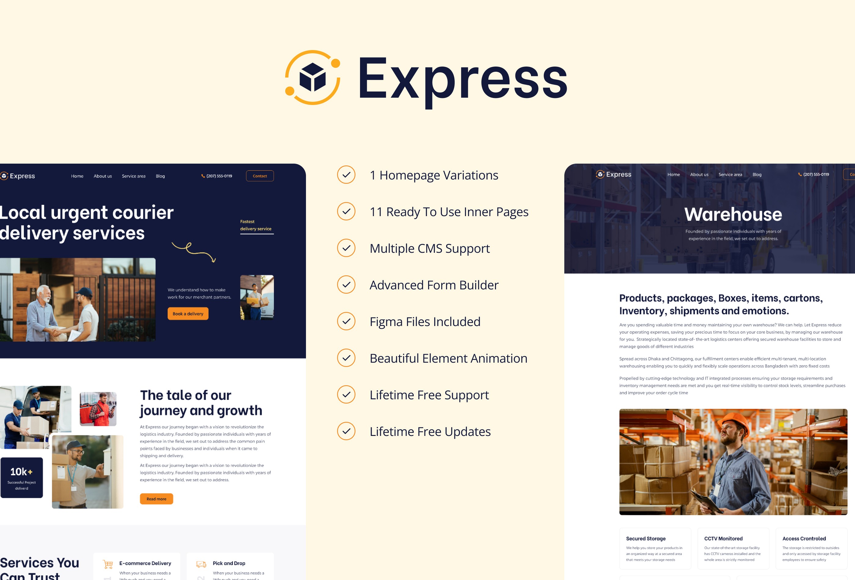 Screenshot 2 for Express, a Framer Marketplace template by UI Ship.