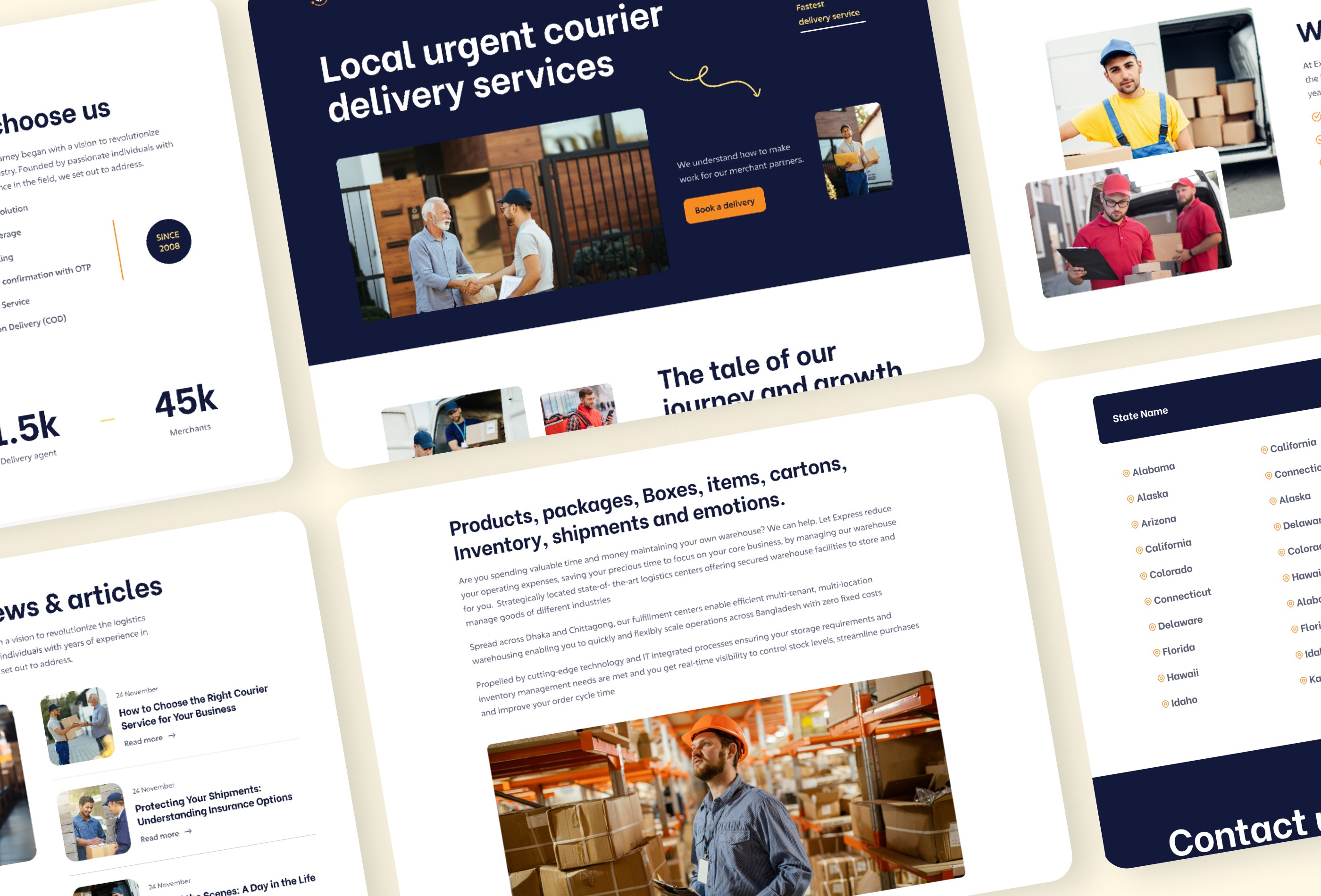Screenshot 4 for Express, a Framer Marketplace template by UI Ship.