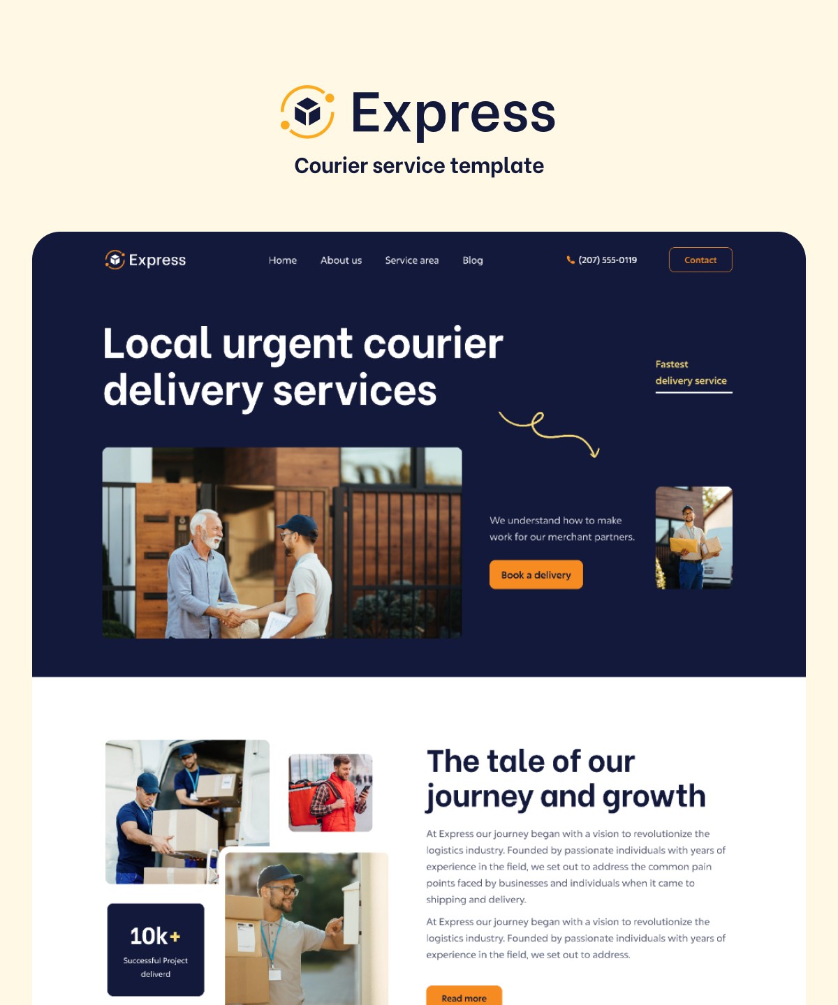 Screenshot 1 for Express, a Framer Marketplace template by UI Ship.