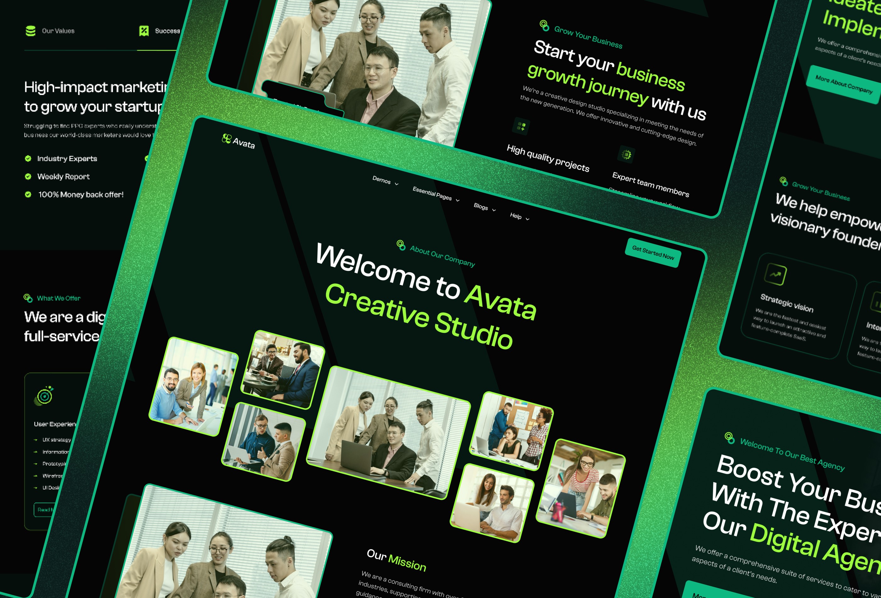 Screenshot 3 for Avata, a Framer Marketplace template by Mezario.