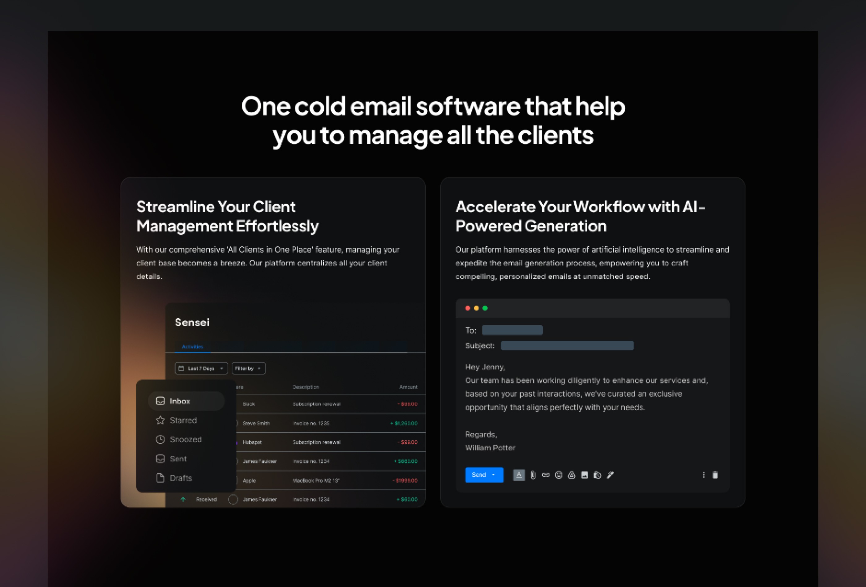 Screenshot 3 for Mailify, a Framer Marketplace template by UI Ship.
