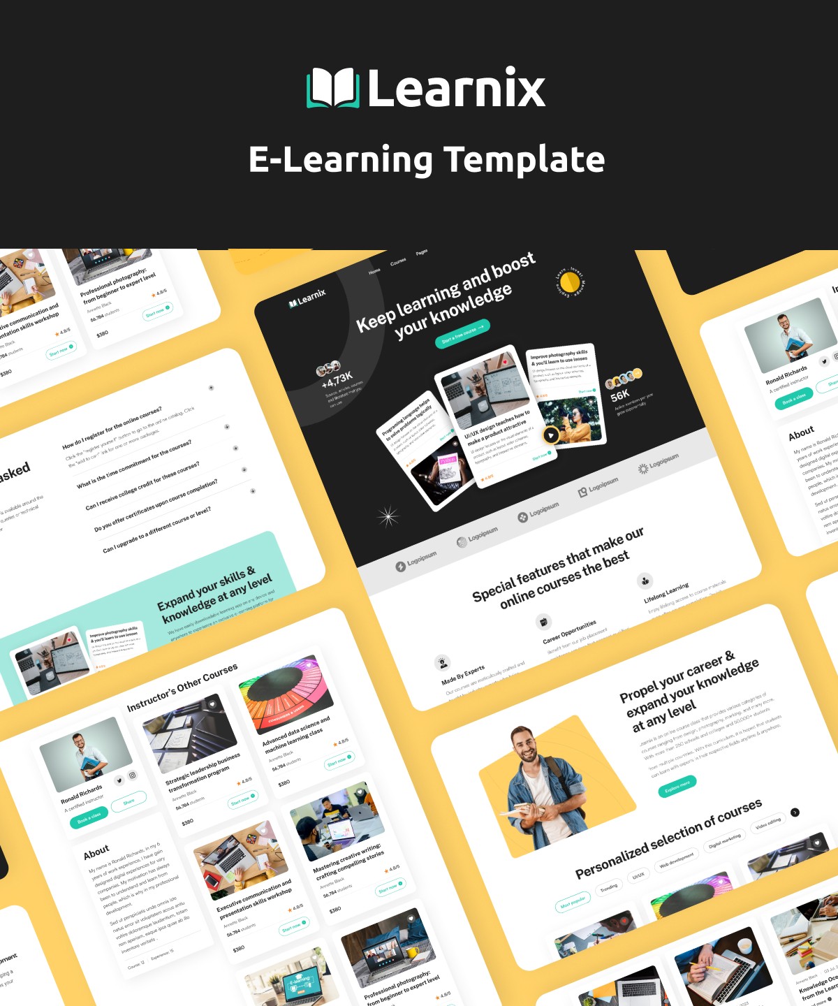 Screenshot 1 for Learnix, a Framer Marketplace template by UI Ship.