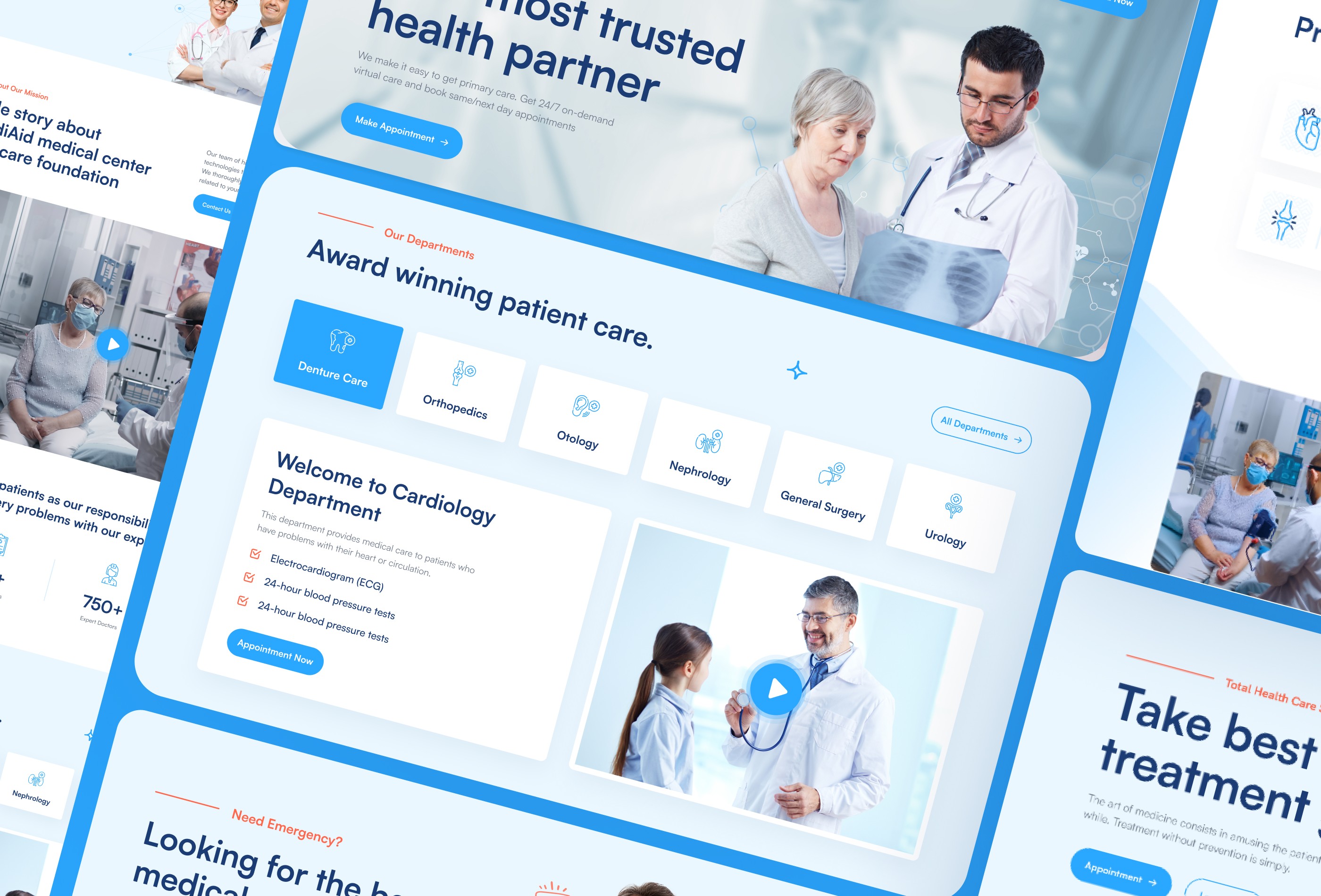 Screenshot 3 for MediAid, a Framer Marketplace template by Mezario.