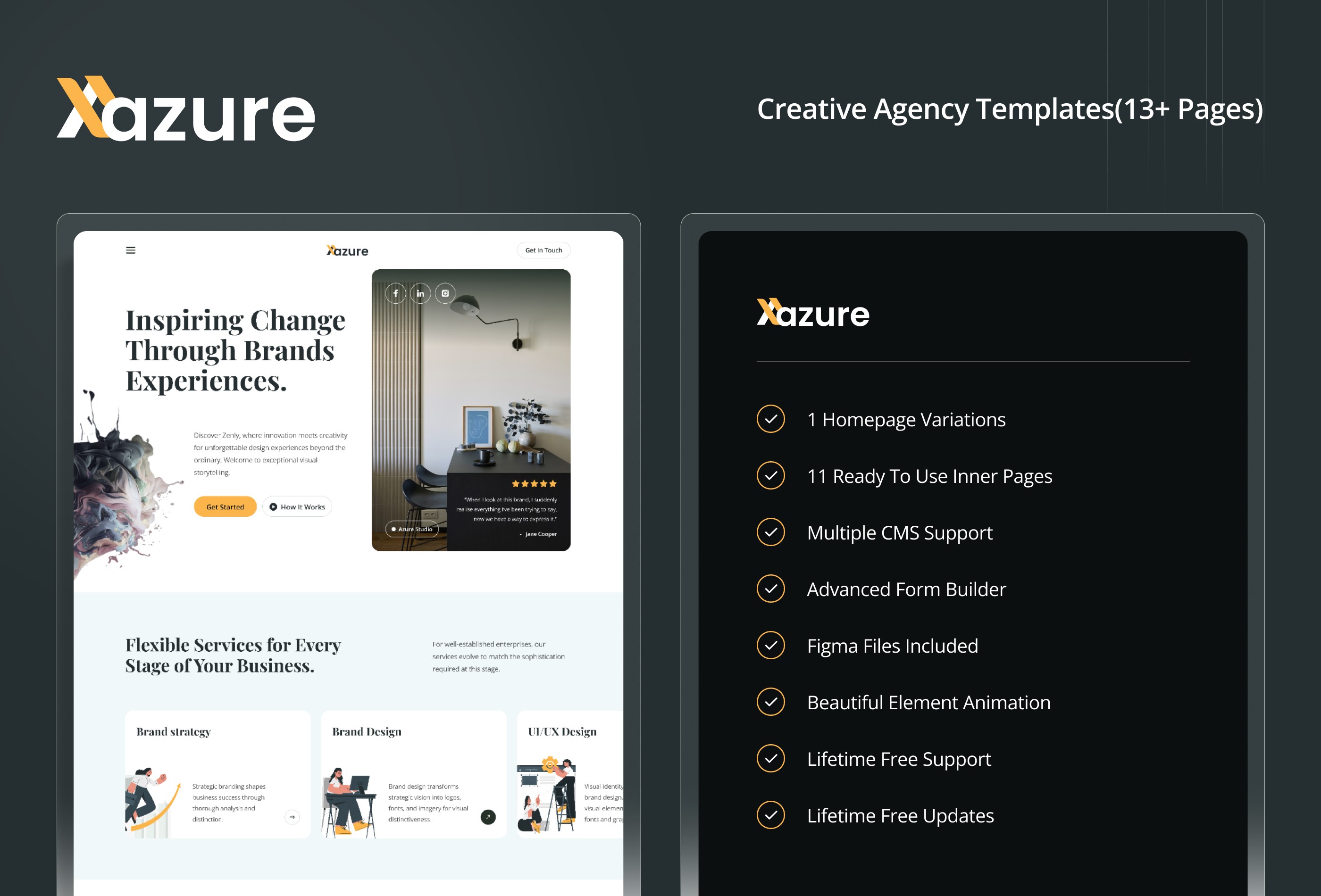 Screenshot 2 for Azure, a Framer Marketplace template by Sailr.