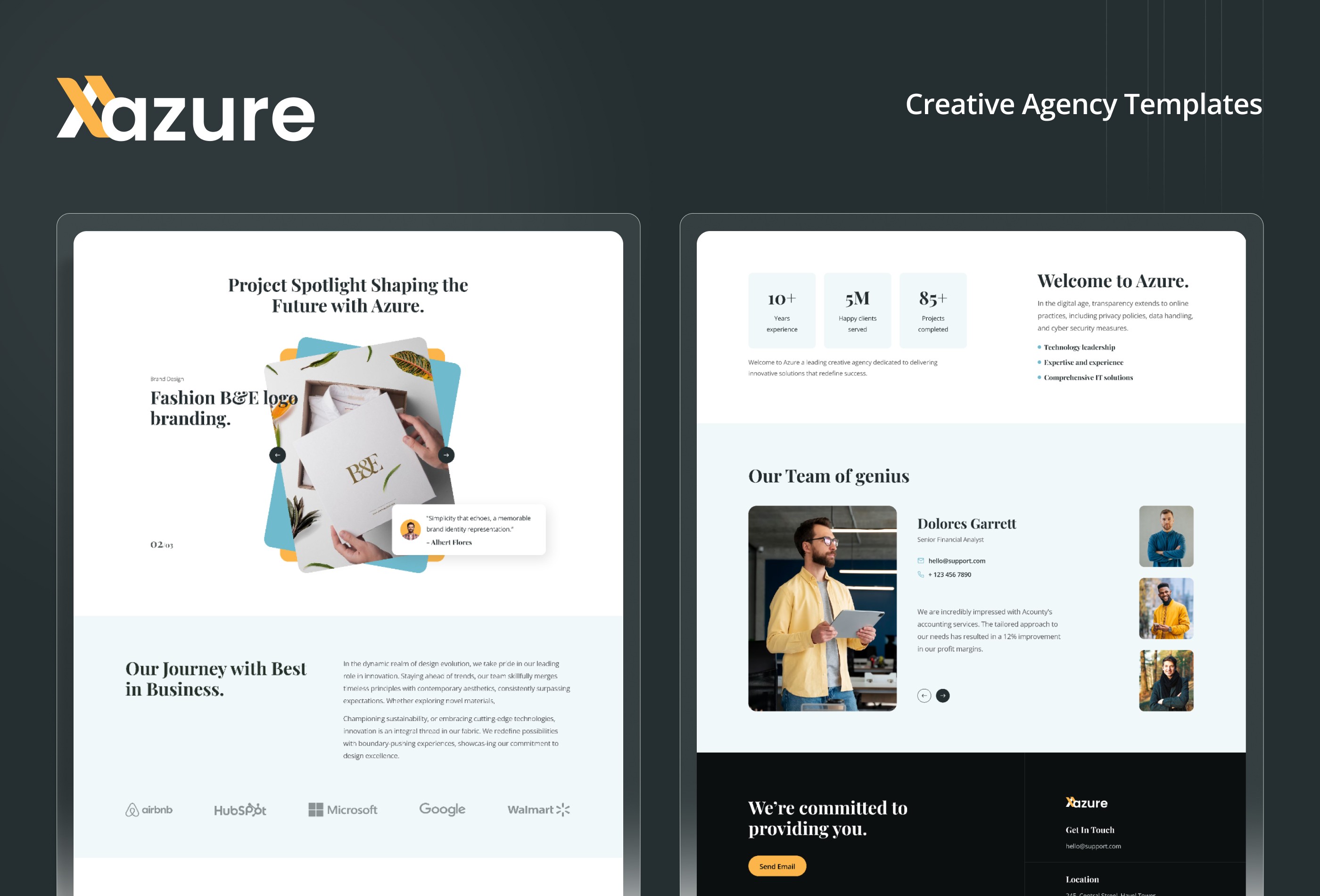 Screenshot 4 for Azure, a Framer Marketplace template by Sailr.