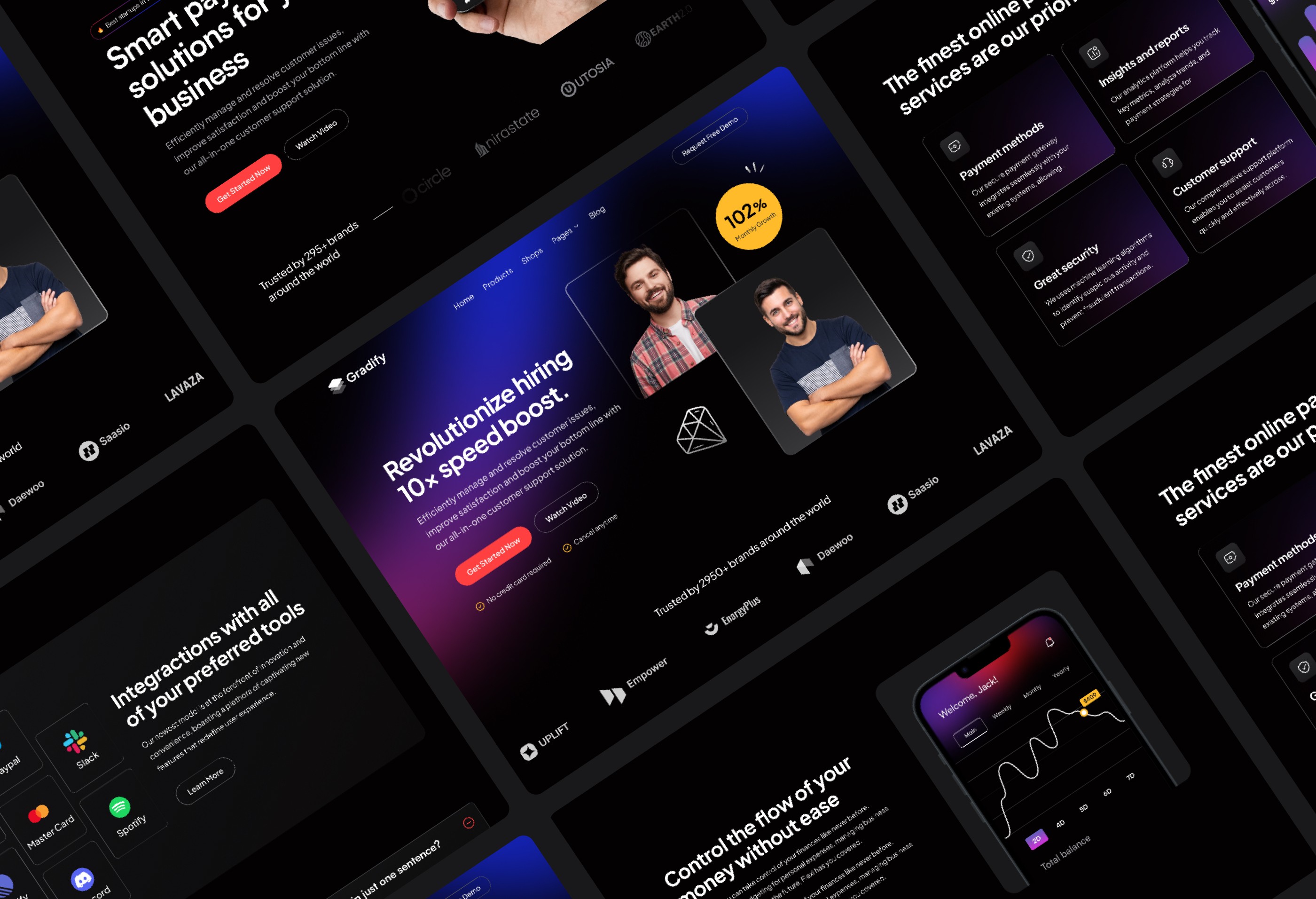 Screenshot 3 for Gradify, a Framer Marketplace template by UI Ship.